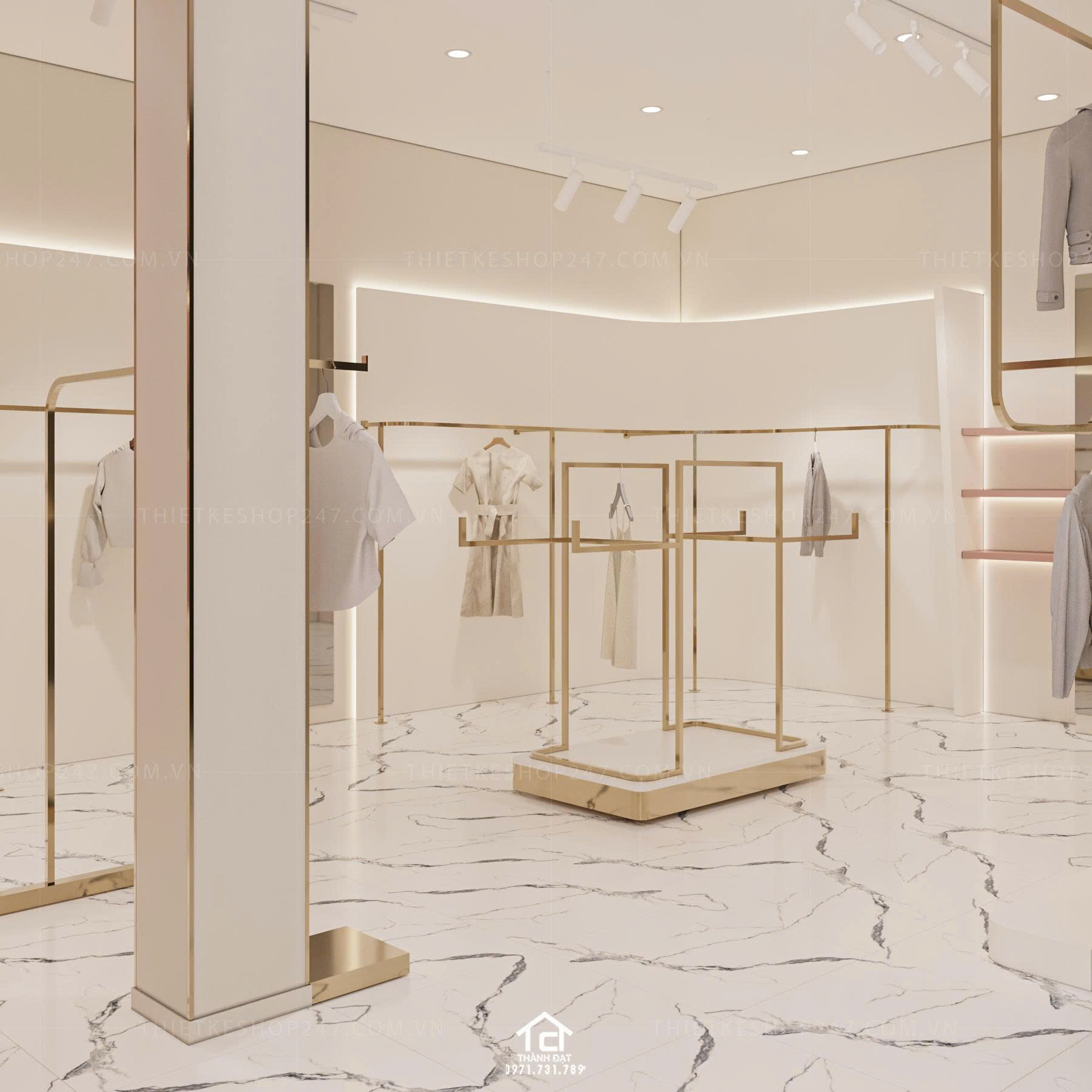 thiết kế shop thời trang đẹp bắt mắt