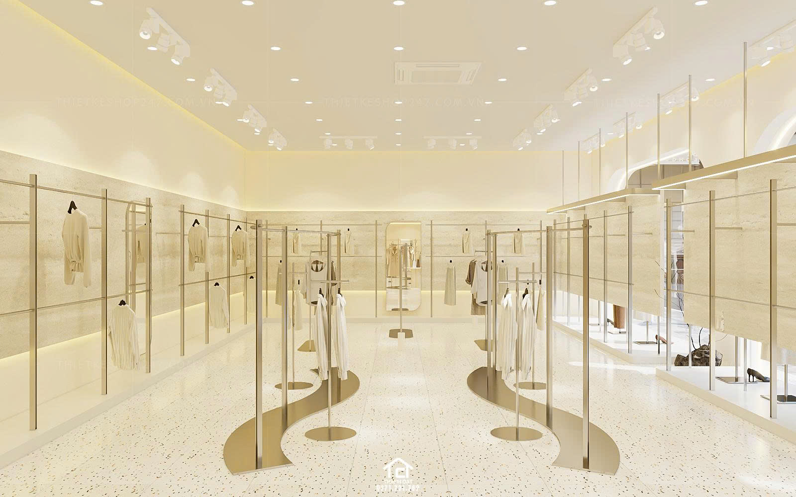 thiết kế shop thời trang lung linh