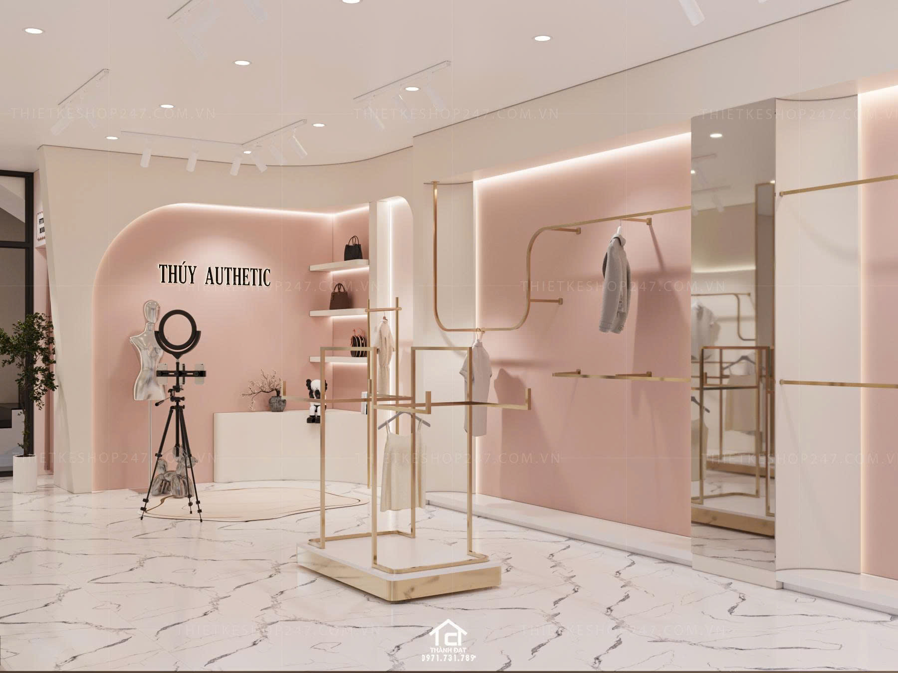 thiết kế shop thời trang đẹp lung linh