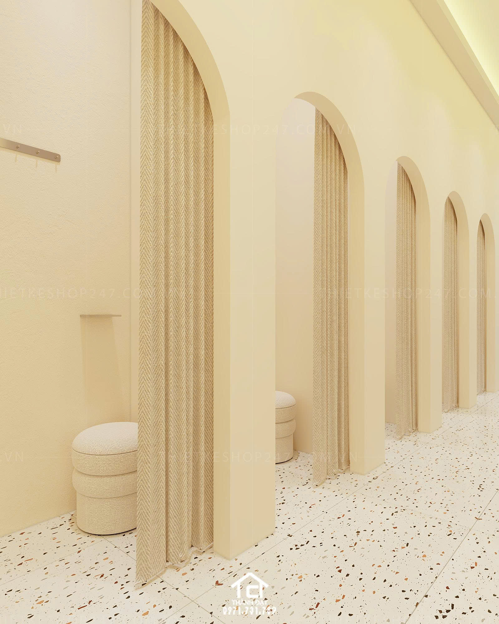 thiết kế shop thời trang sang chảnh