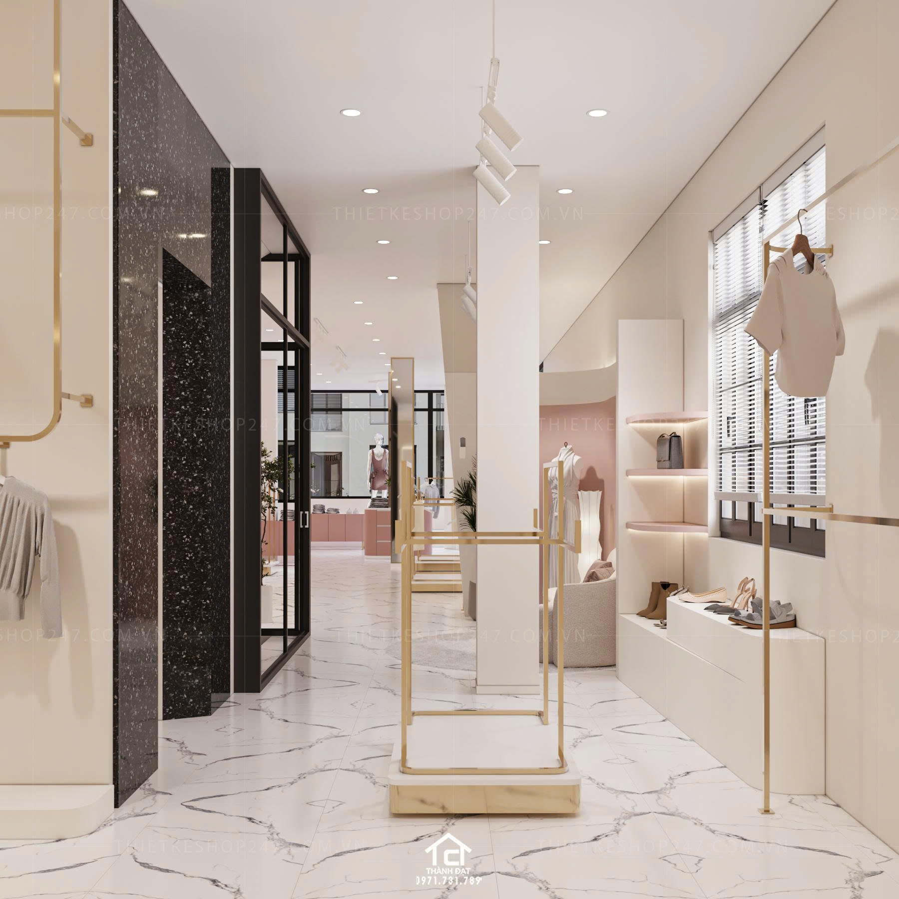 thiết kế shop thời trang đẹp sinh động