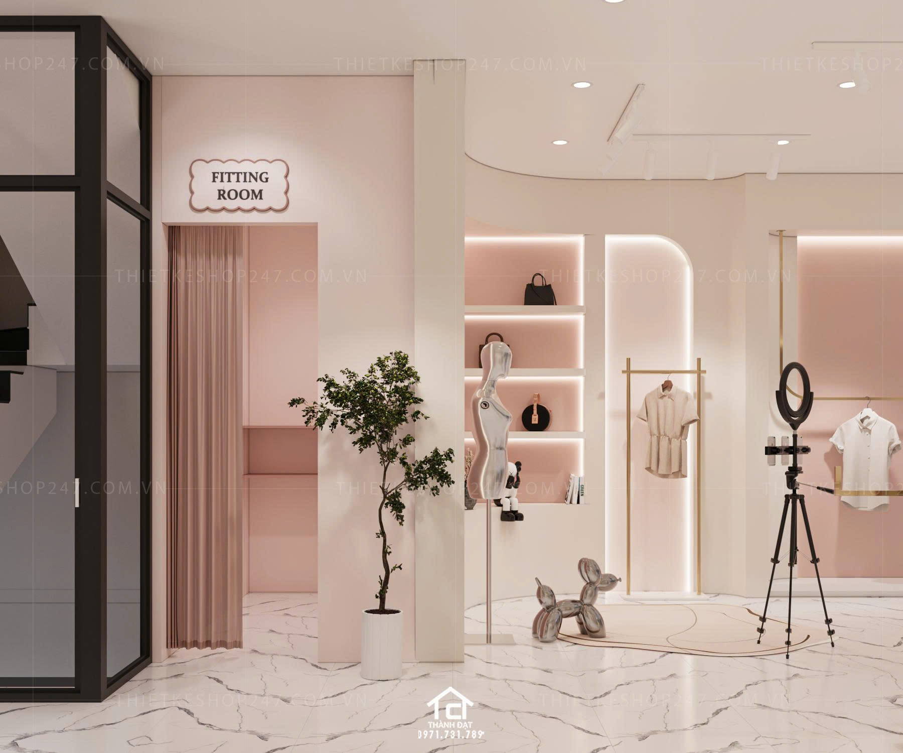 thiết kế shop thời trang đẹp thu hút