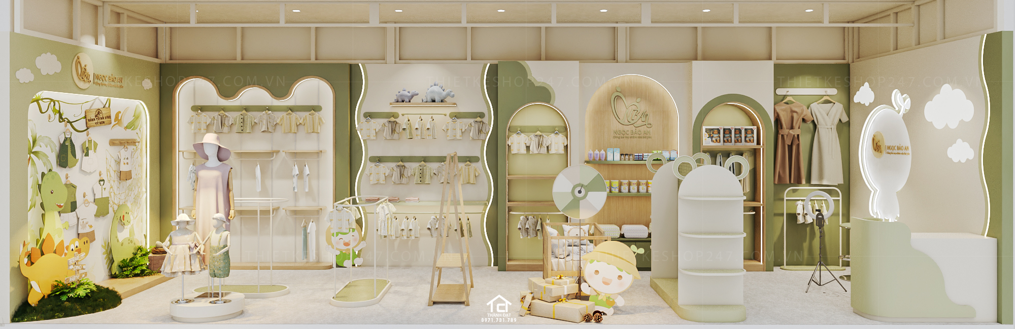 Thiết kế shop thời trang trẻ em đẹp