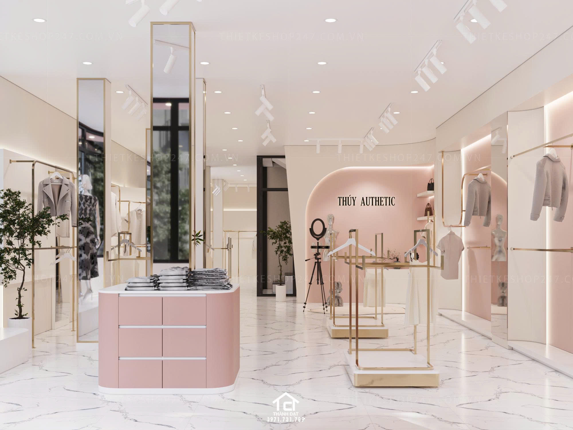 thiết kế shop thời trang đẹp trẻ trung