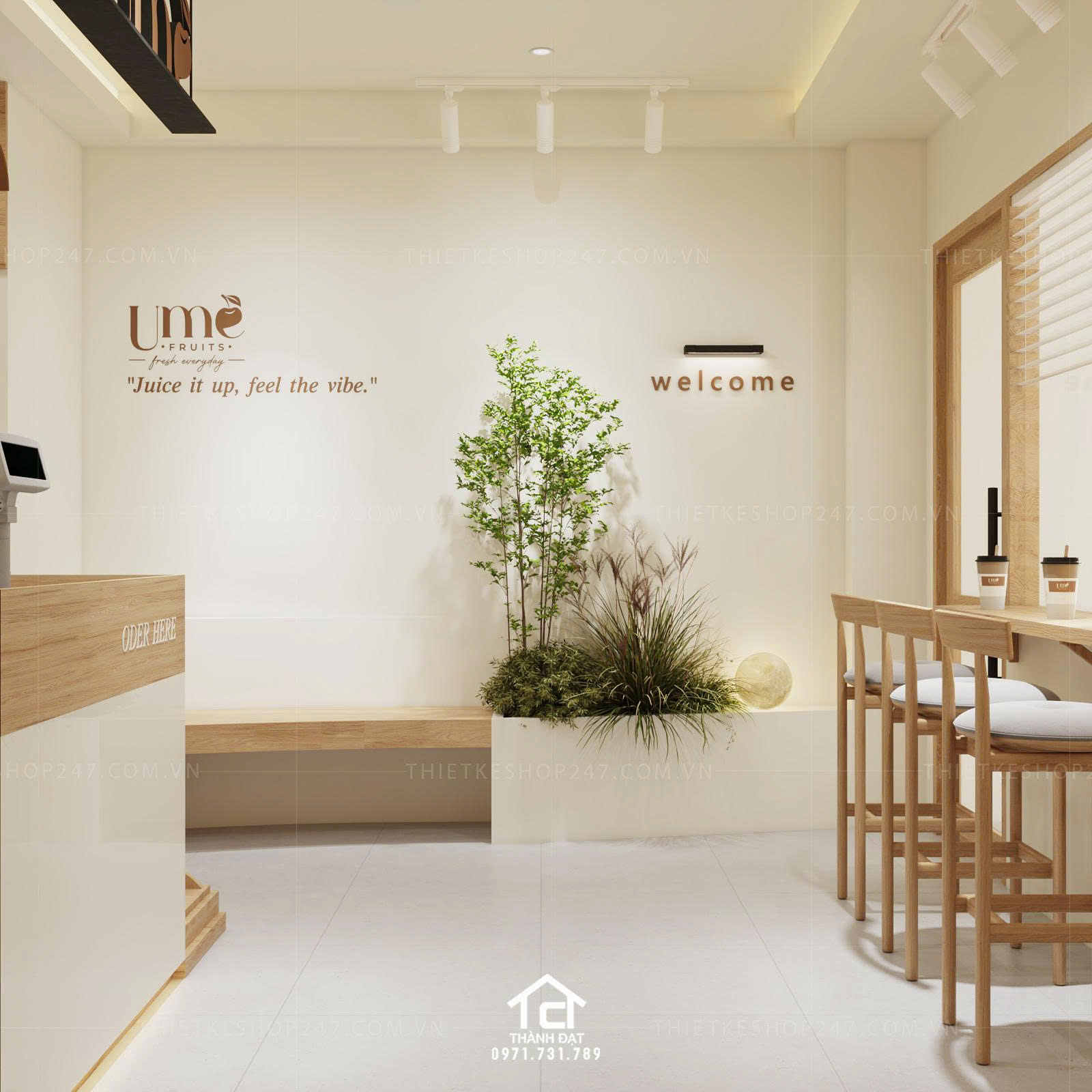 thiết kế shop trái cây đẹp ấn tượng