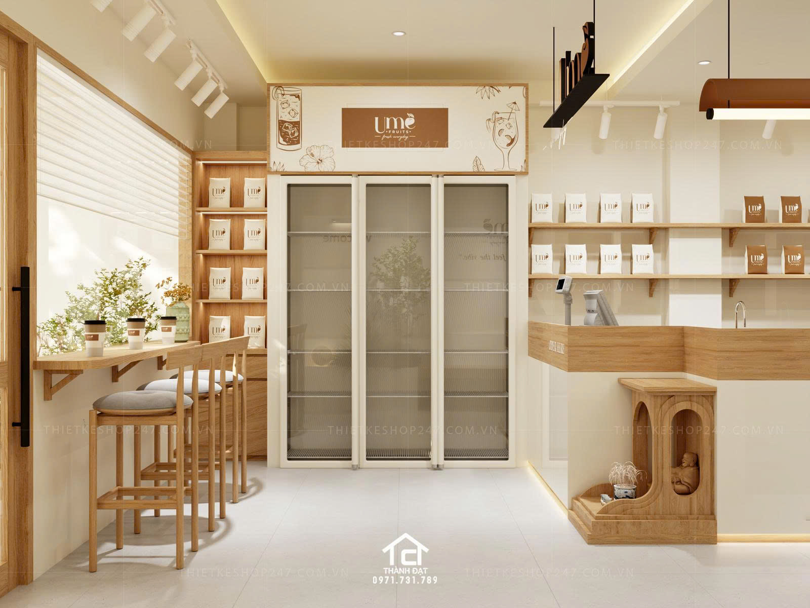 thiết kế shop trái cây đẹp bắt mắt
