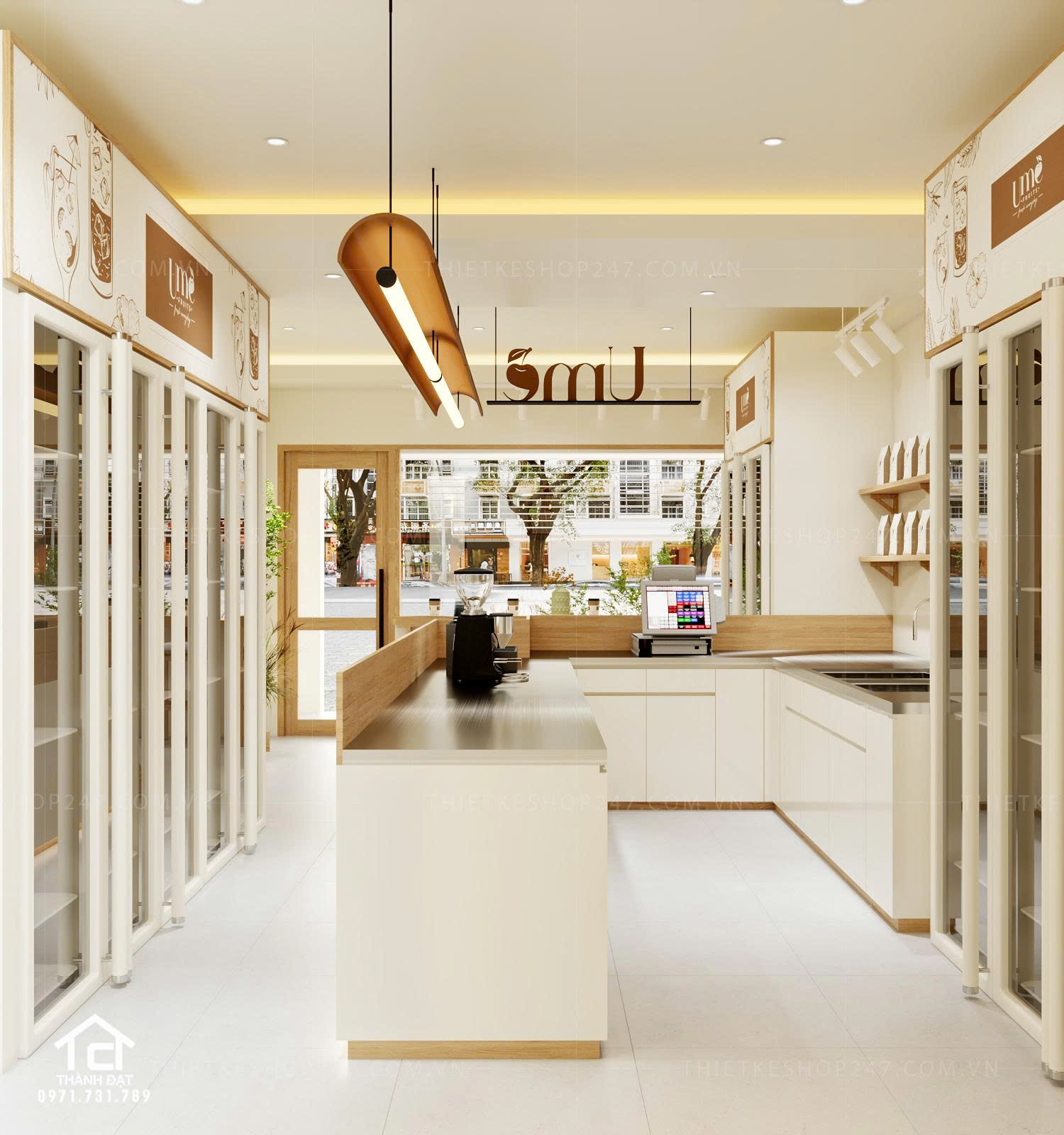 thiết kế shop trái cây đẹp xinh