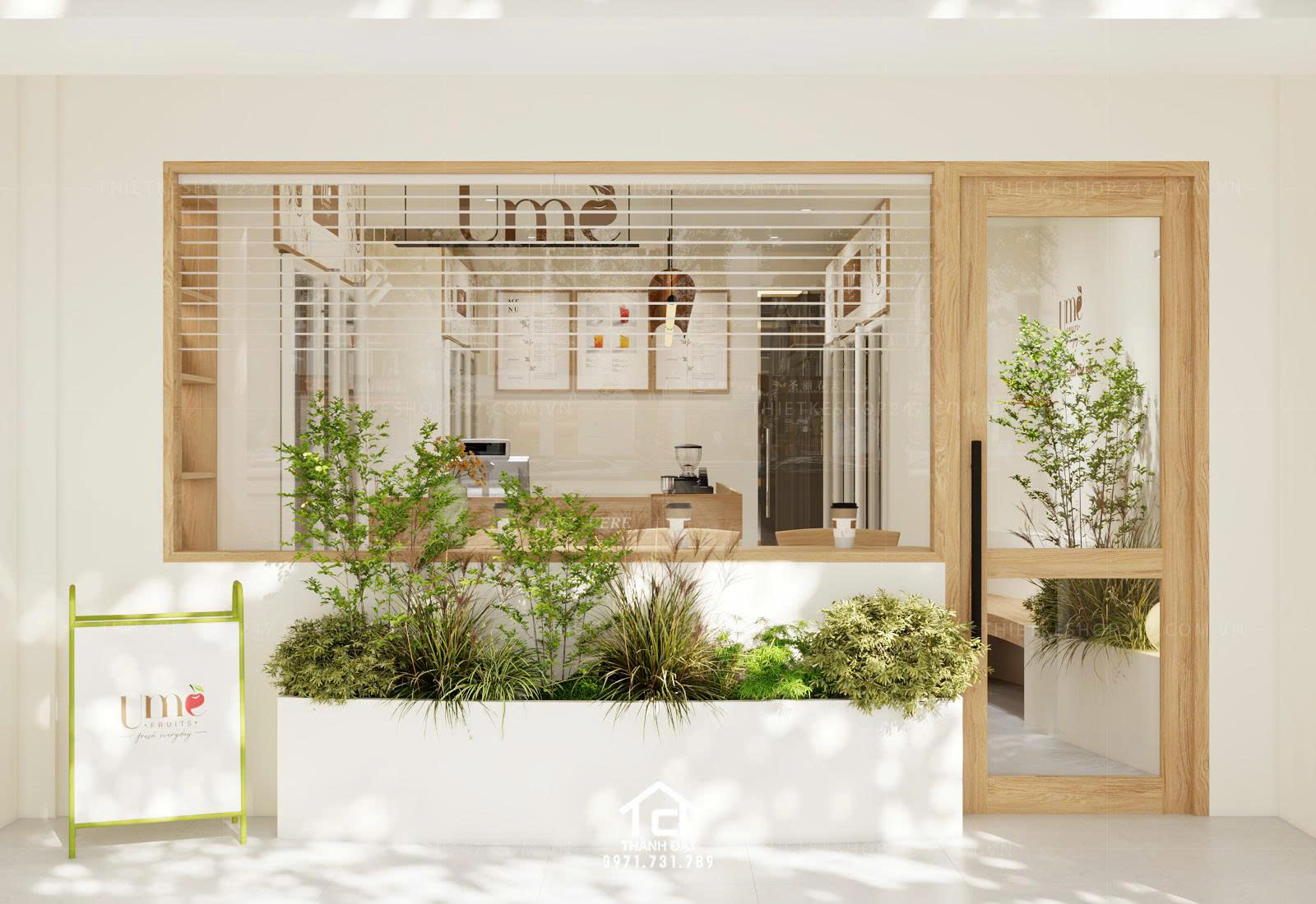 thiết kế shop trái cây đẹp