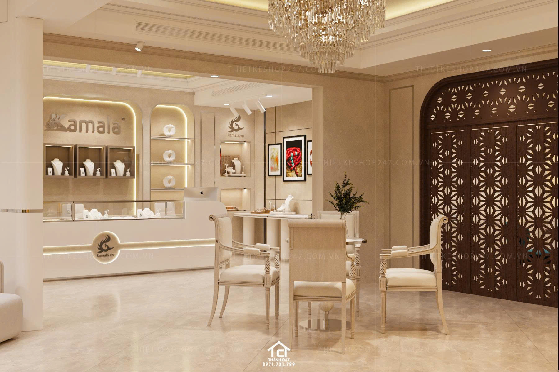 Thiết kế shop trang sức đẹp cao cấp