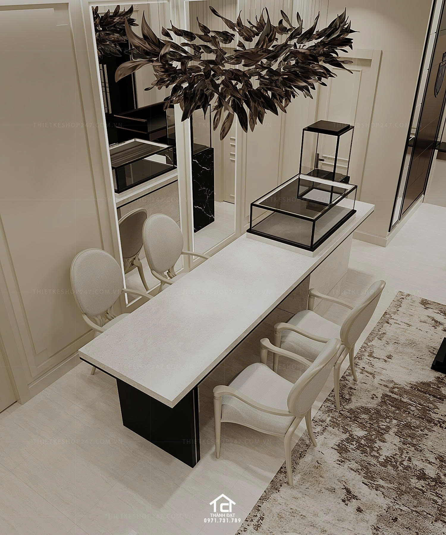 thiết kế shop trang sức đẹp lung linh