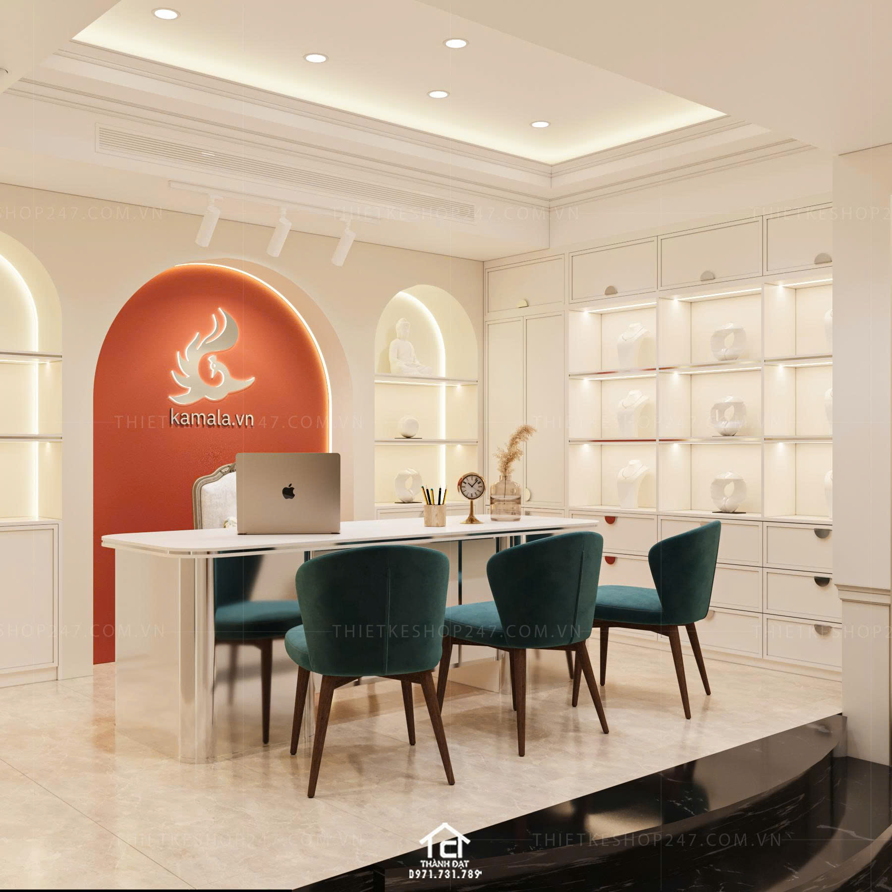 Thiết kế shop trang sức đẹp phong cách