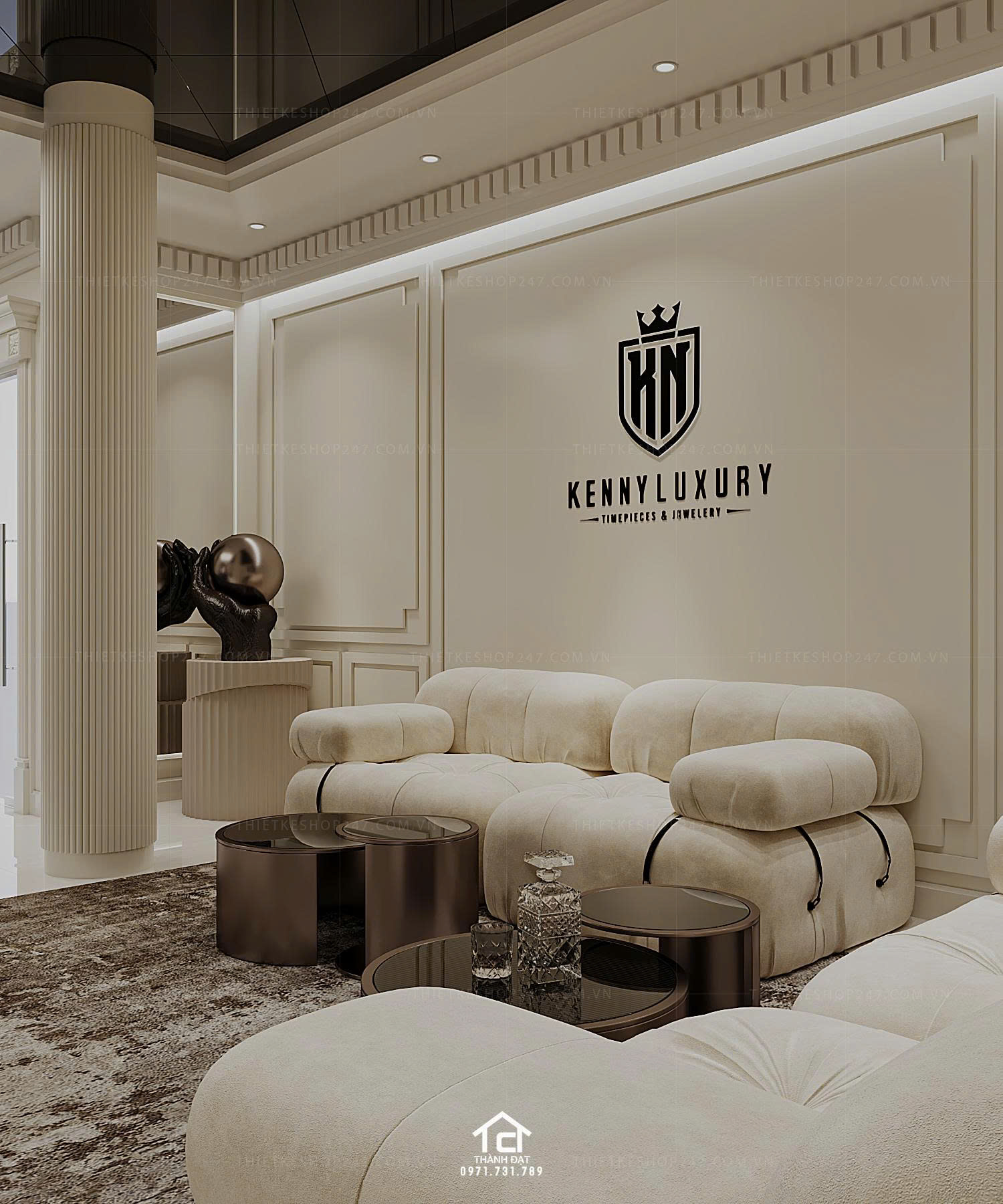 thiết kế shop trang sức đẹp sáng tạo