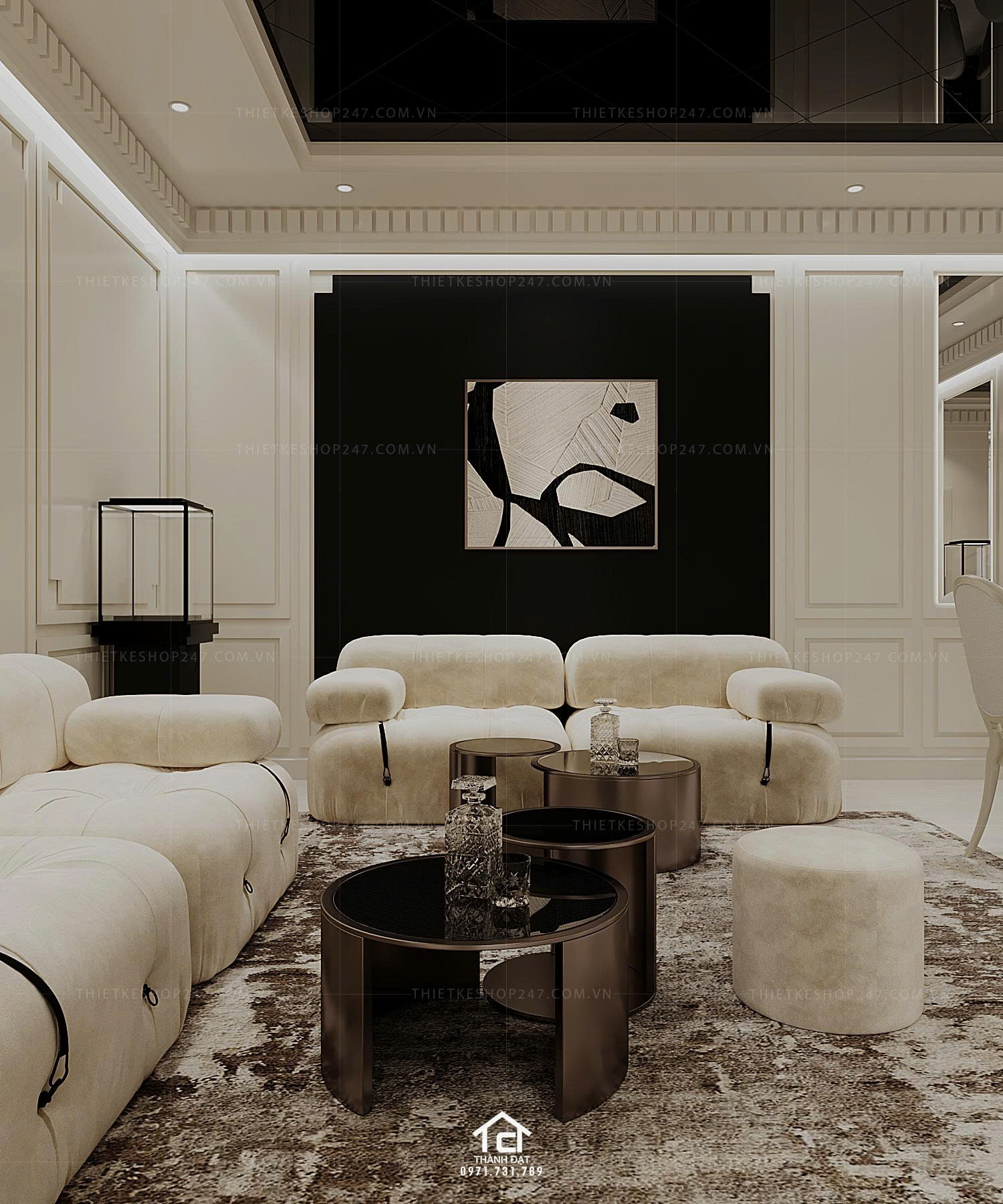 thiết kế shop trang sức đẹp sinh động