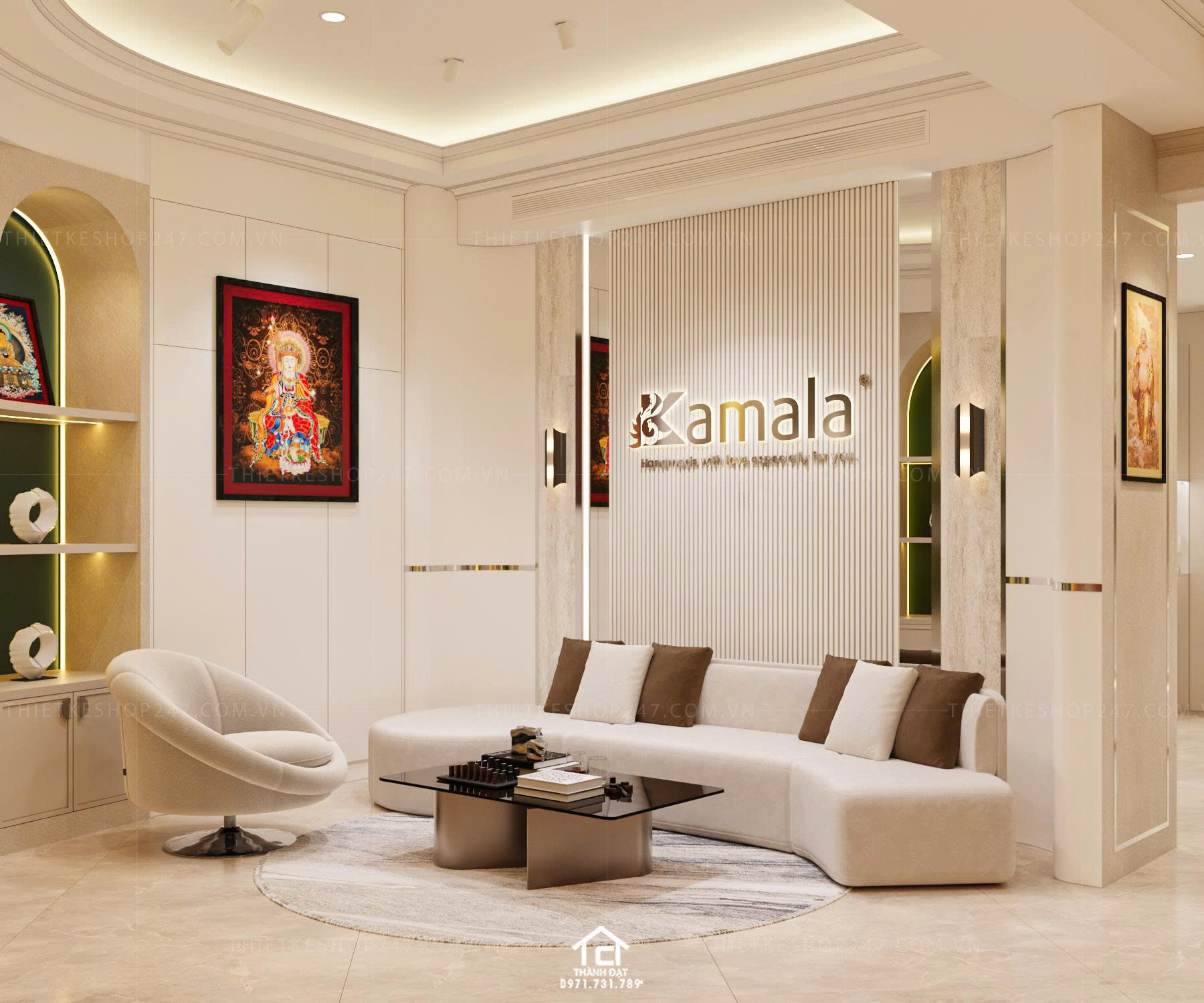 thiết kế shop trang sức đẹp trẻ trung