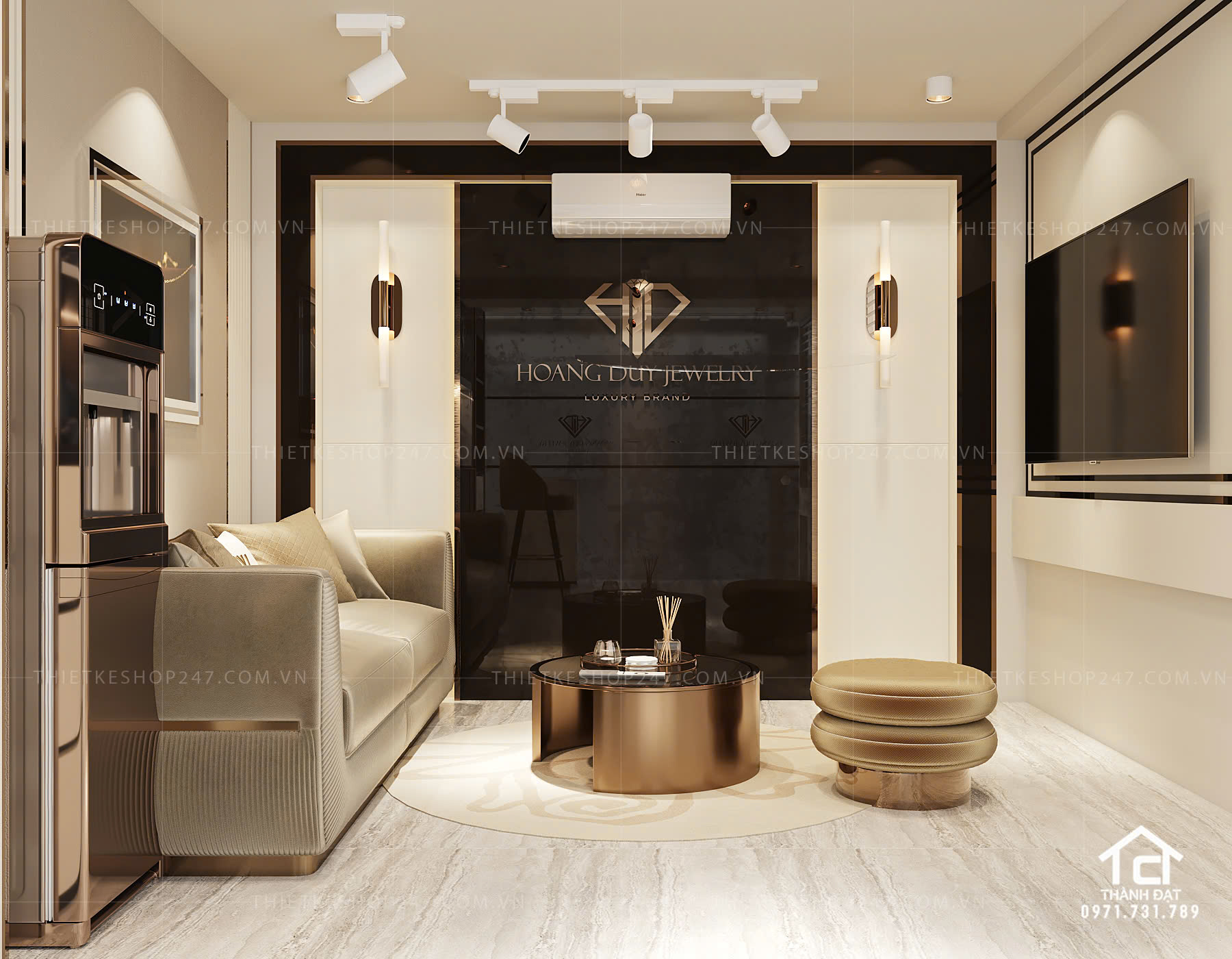 thiết kế shop trang sức đẹp