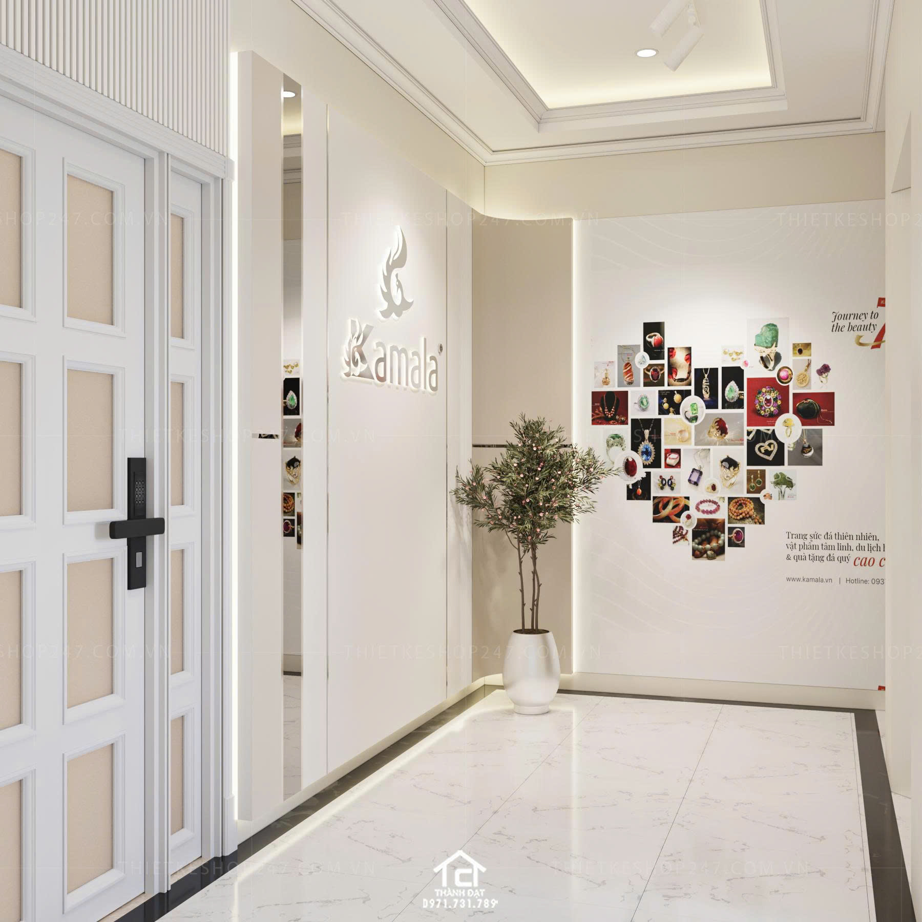 thiết kế shop trang sức đẹp