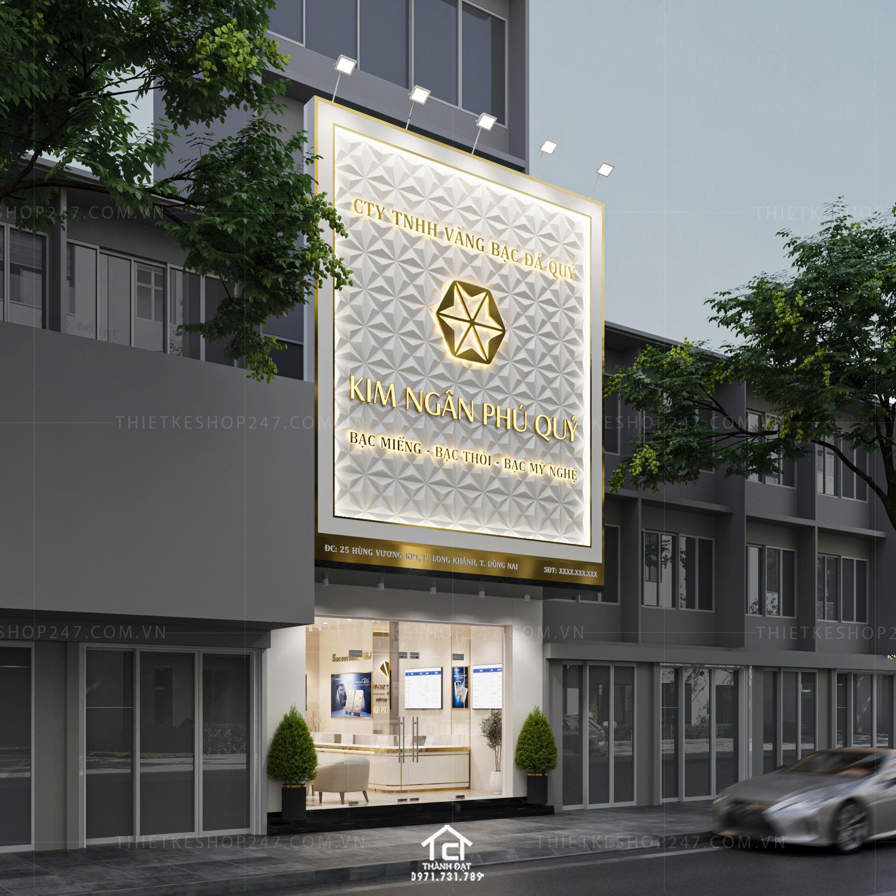 thiết kế shop trang sức đẹp