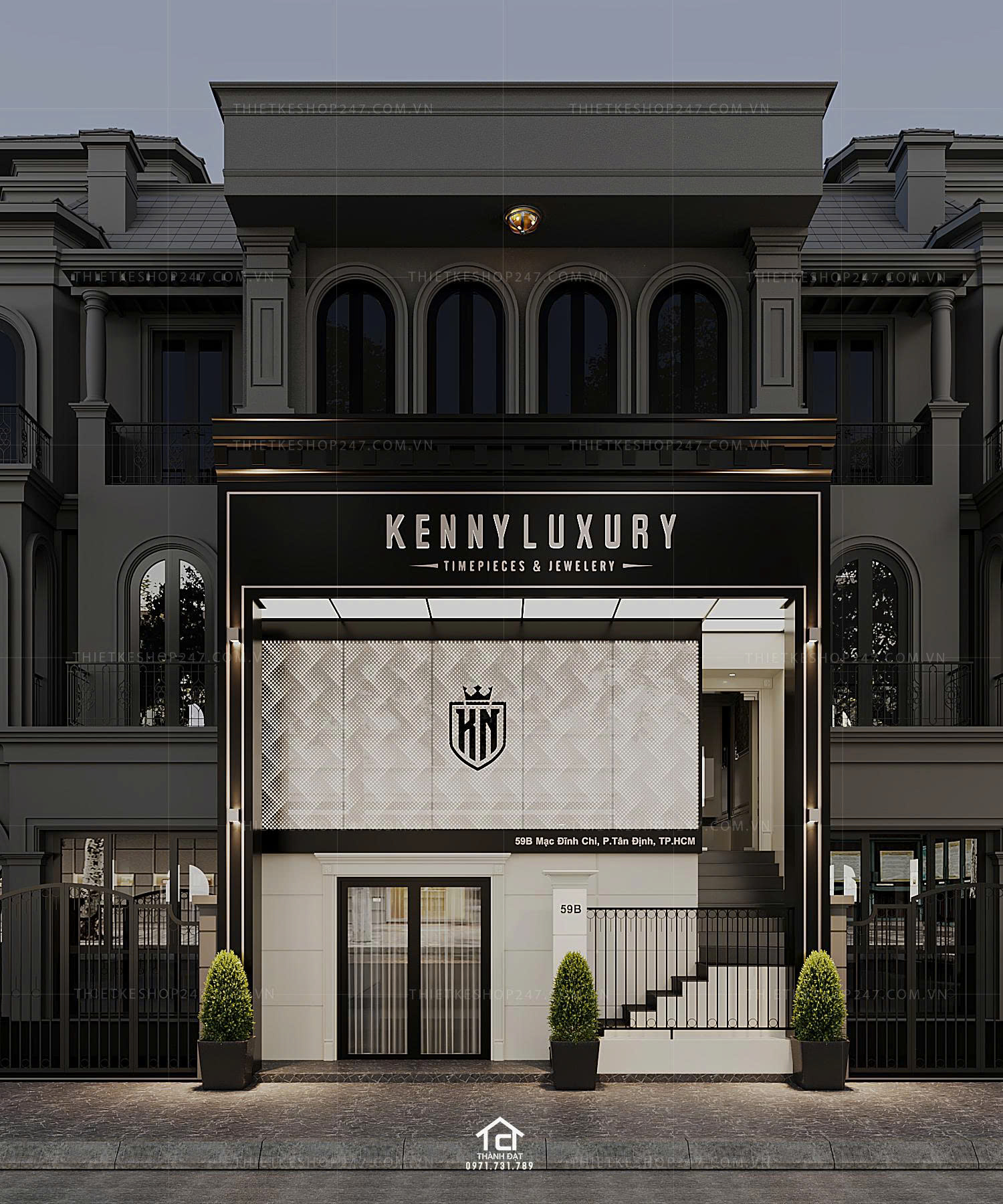 thiết kế shop trang sức đẹp