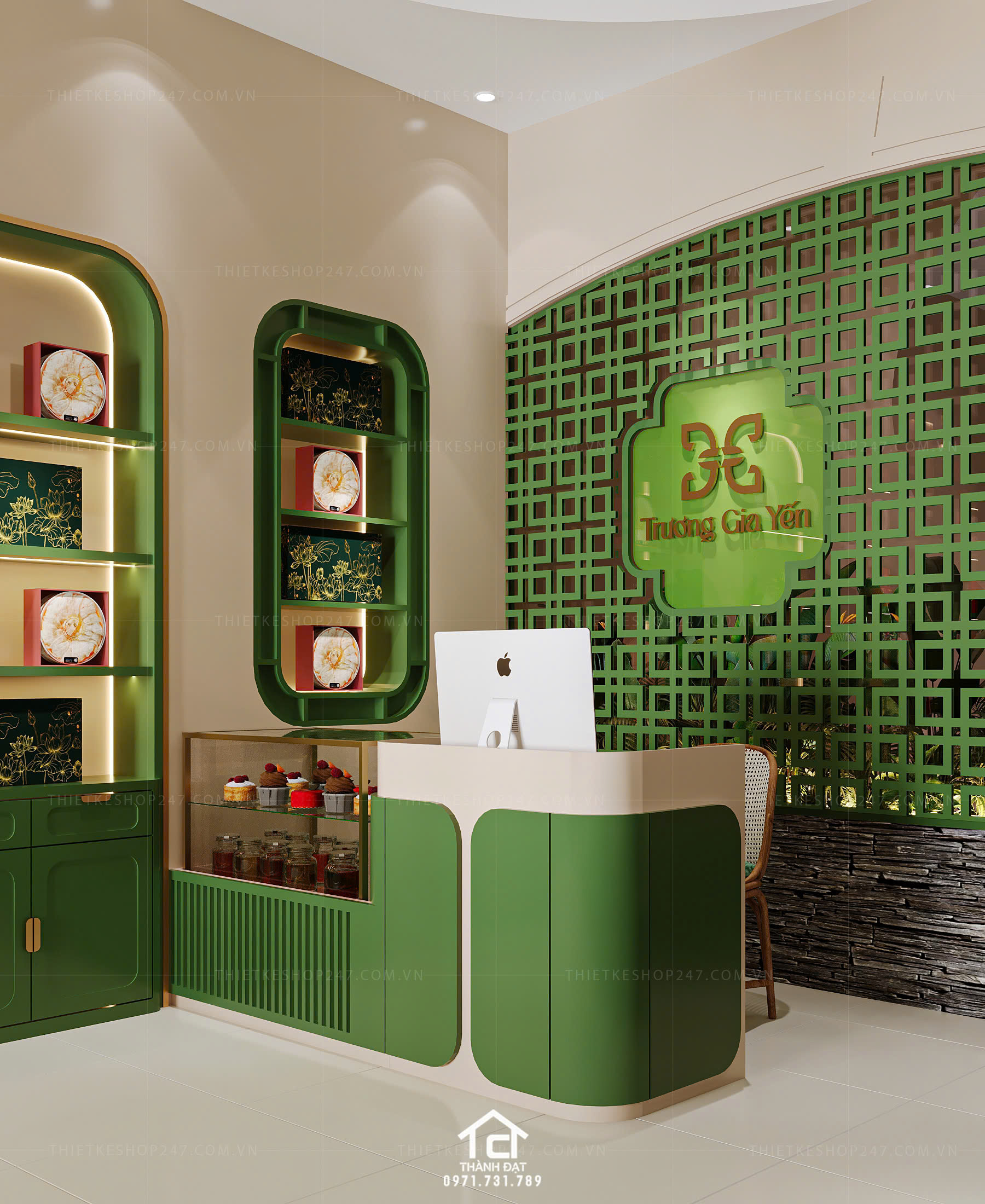 Thiết kế shop yến sào đẹp ấn tượng