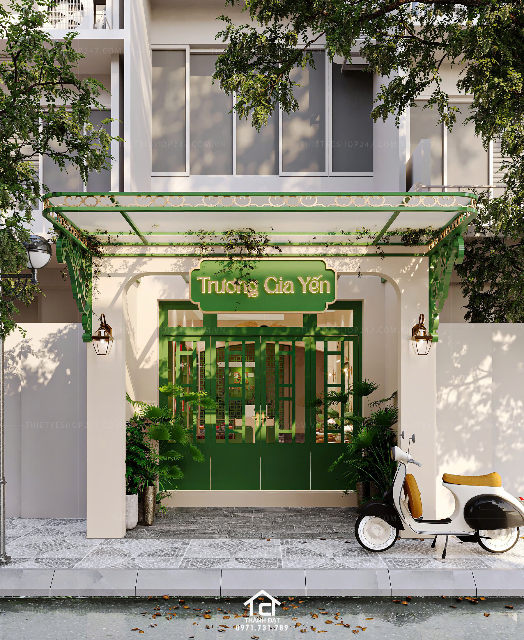 Thiết kế shop yến sào đẹp sang trọng