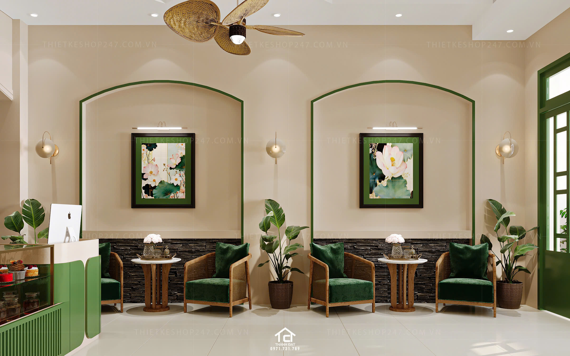 Thiết kế shop yến sào đẹp trẻ trung