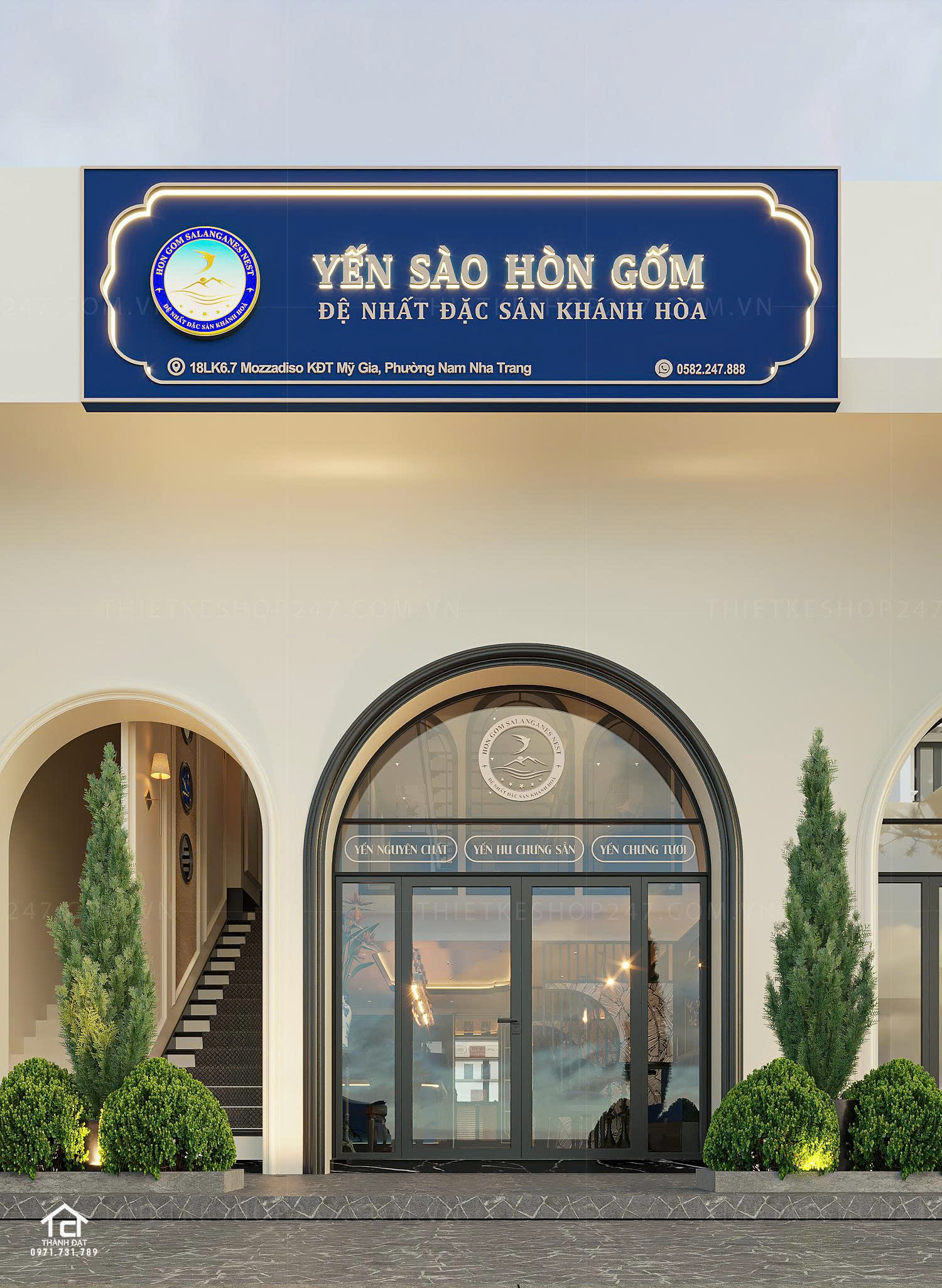 Thiết kế shop yến sào đẹp