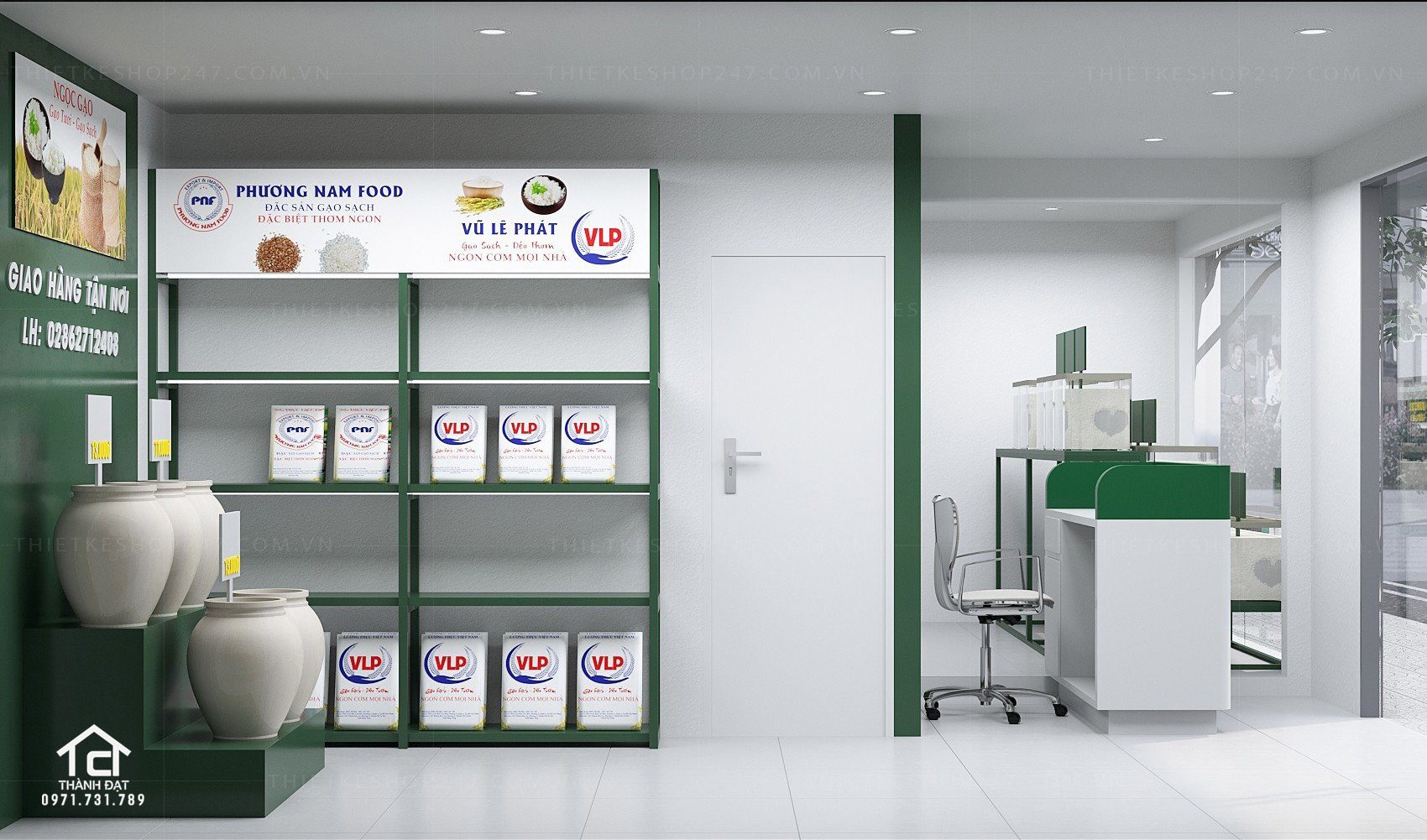 Thiết kế siêu thị tiện ích tổng hợp đẹp năng động