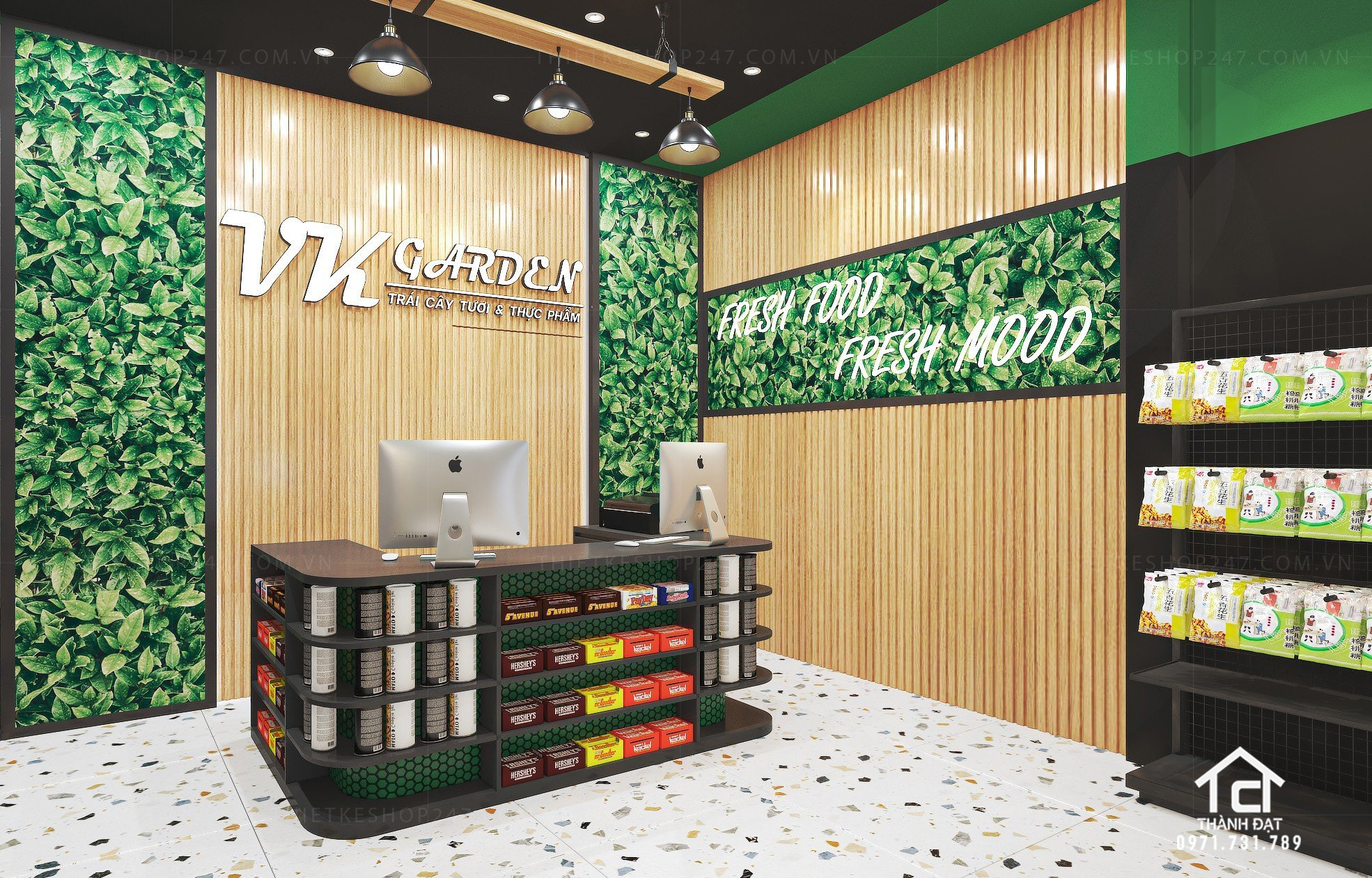 Thiết kế siêu thị tiện ích tổng hợp đẹp bắt mắt