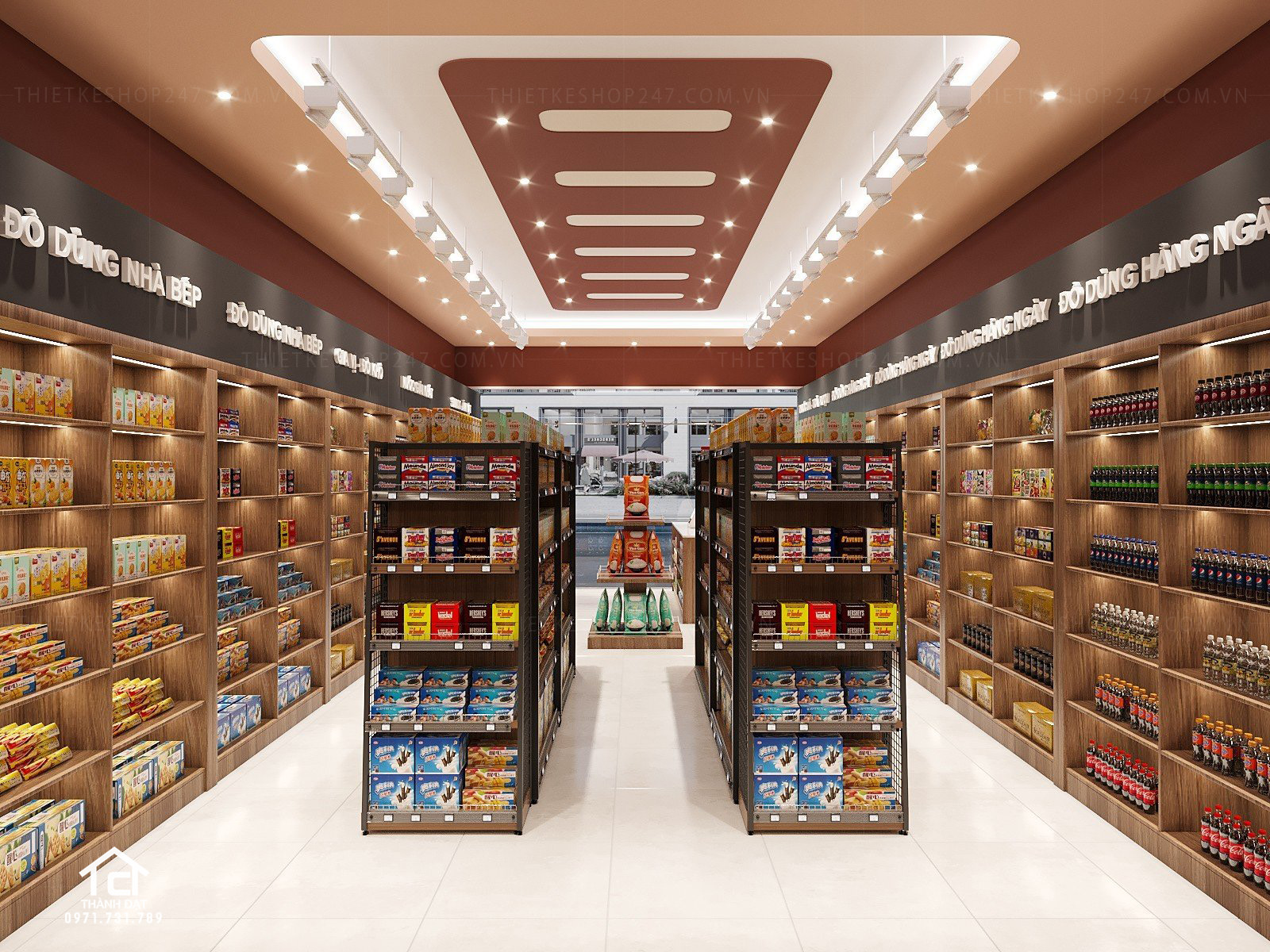 Thiết kế siêu thị tiện ích tổng hợp đẹp hiện đại
