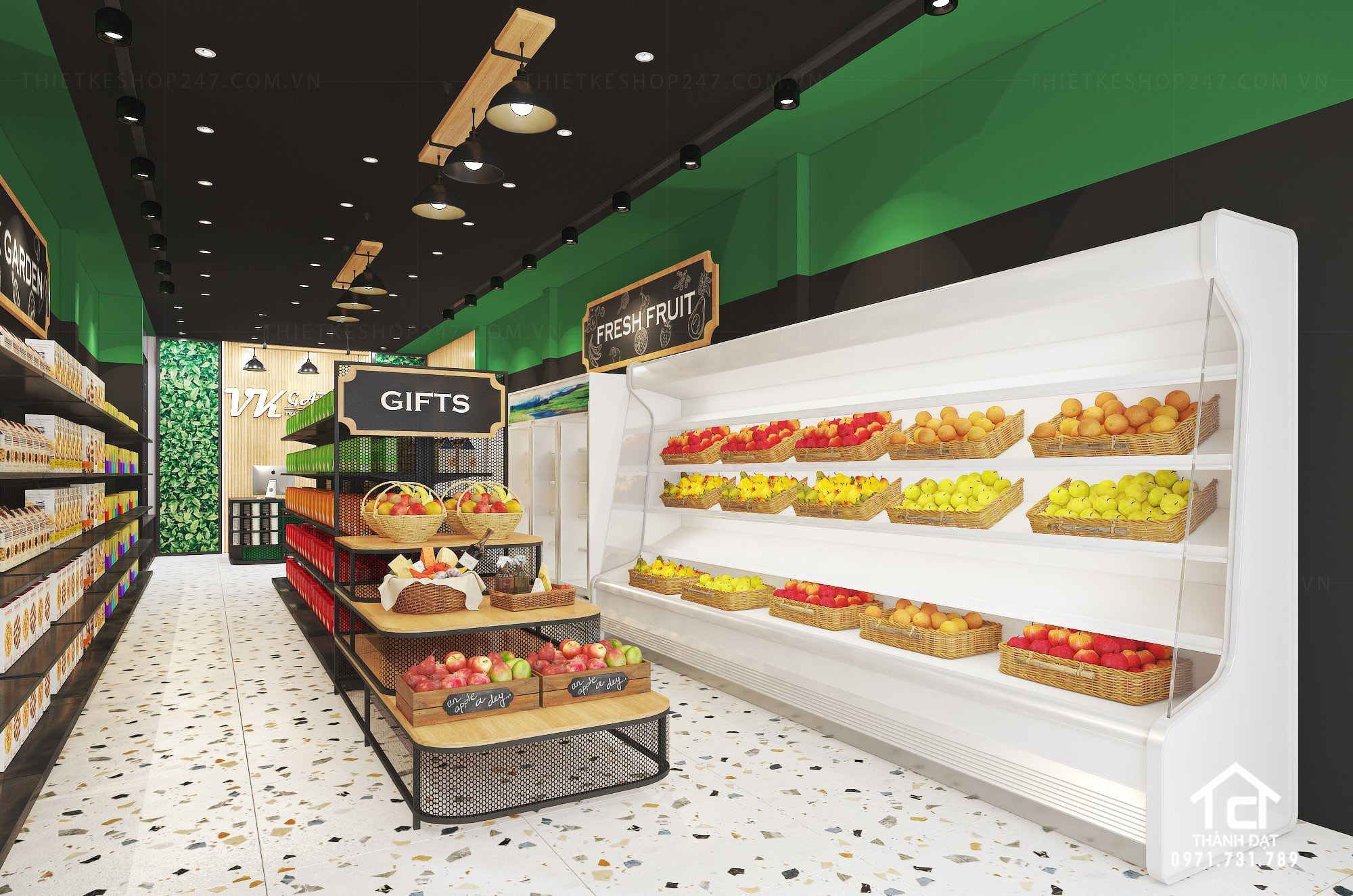 Thiết kế siêu thị tiện ích tổng hợp đẹp hiện đại