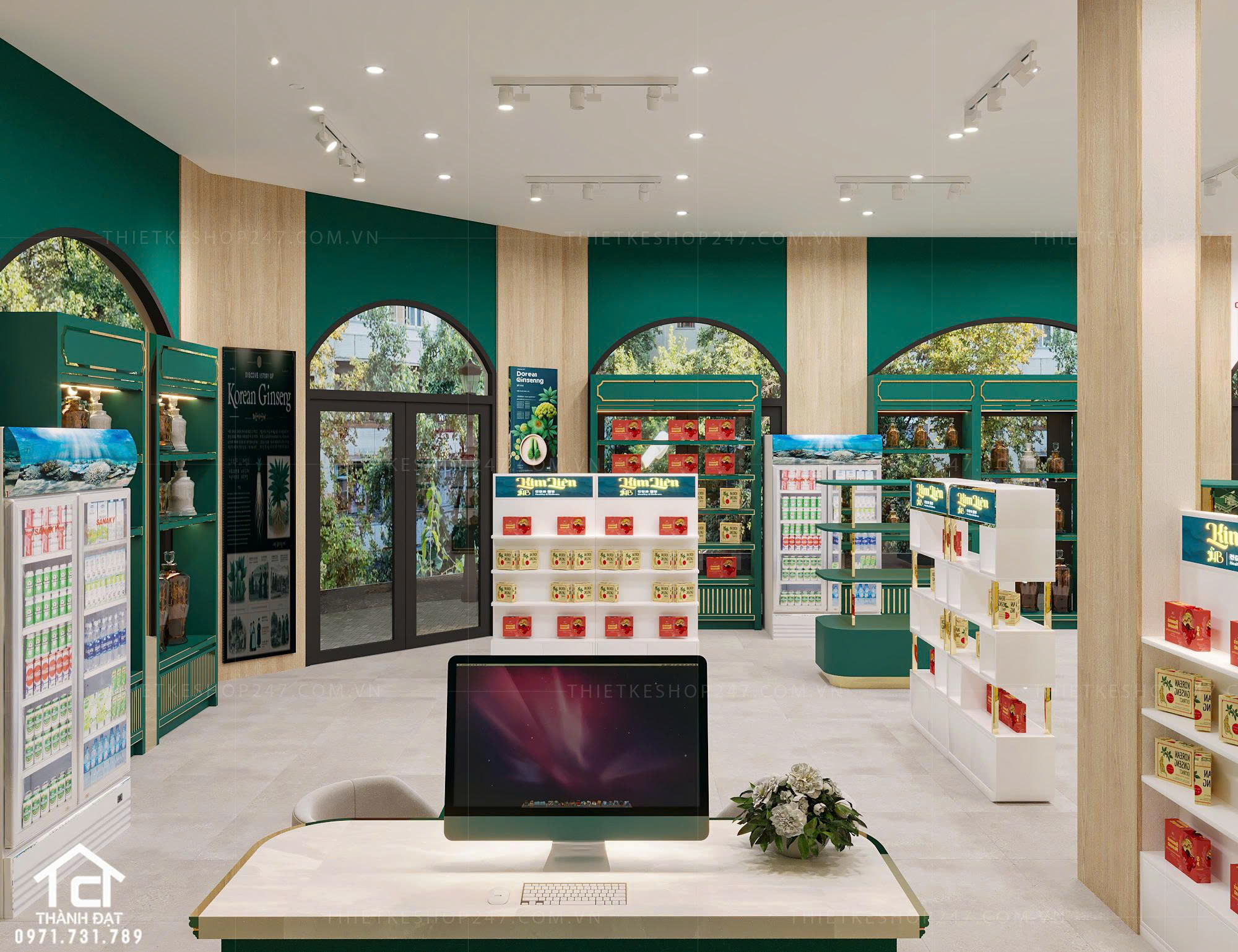 thiết kế siêu thị tiện ích tổng hợp đẹp lôi cuốn