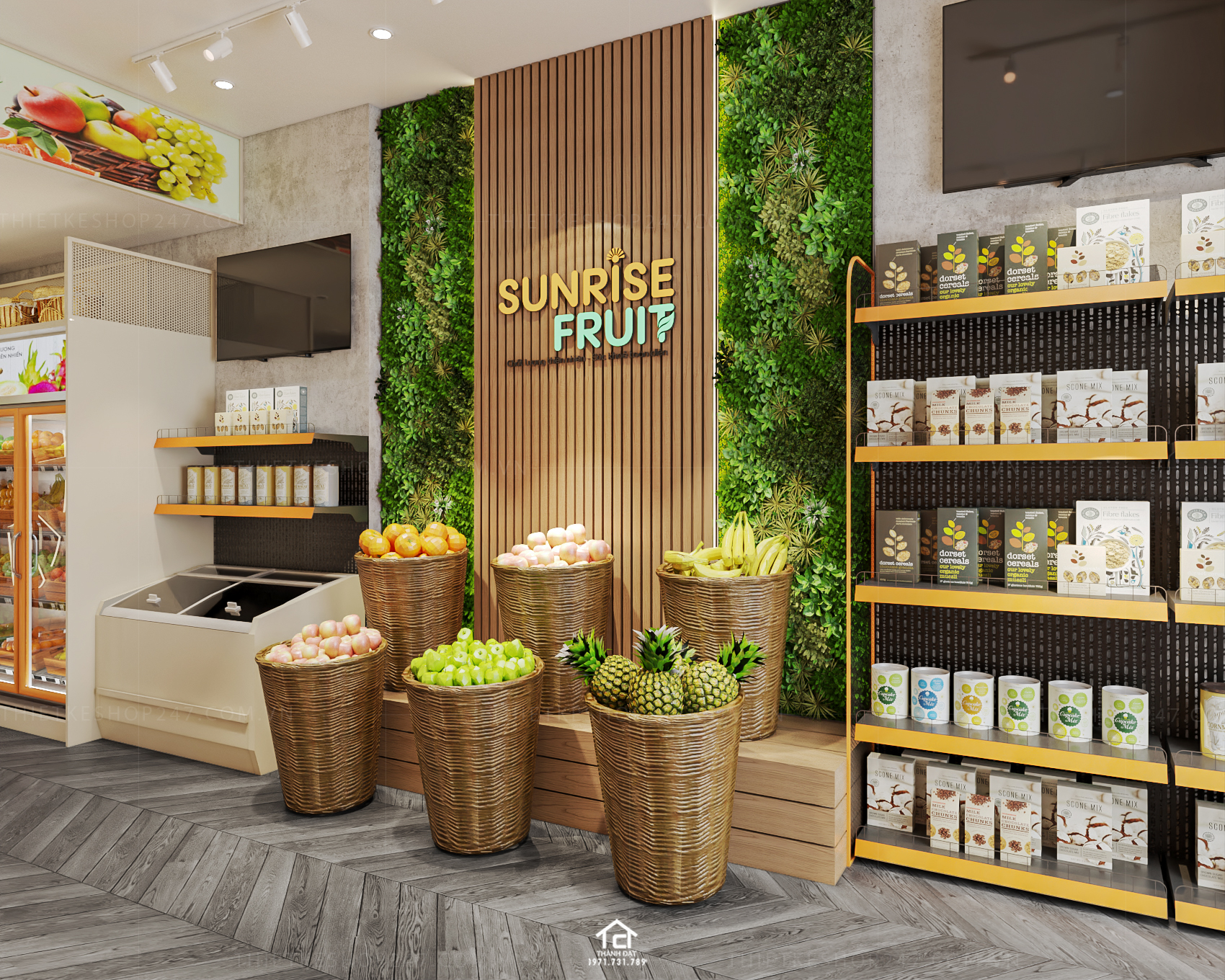 thiết kế siêu thị tiện ích tổng hợp đẹp lôi cuốn