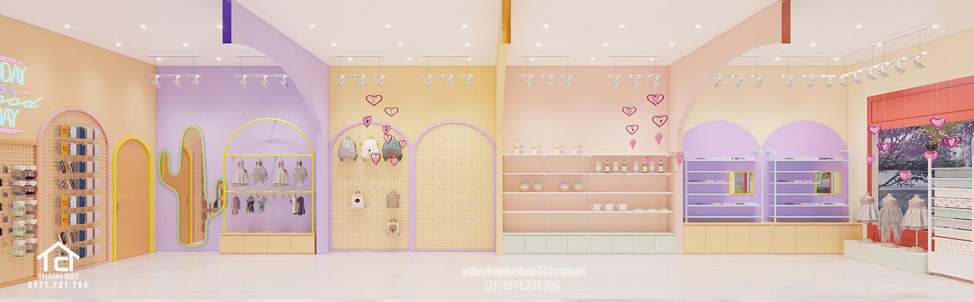 Thiết kế siêu thị tiện ích tổng hợp đẹp lung linh