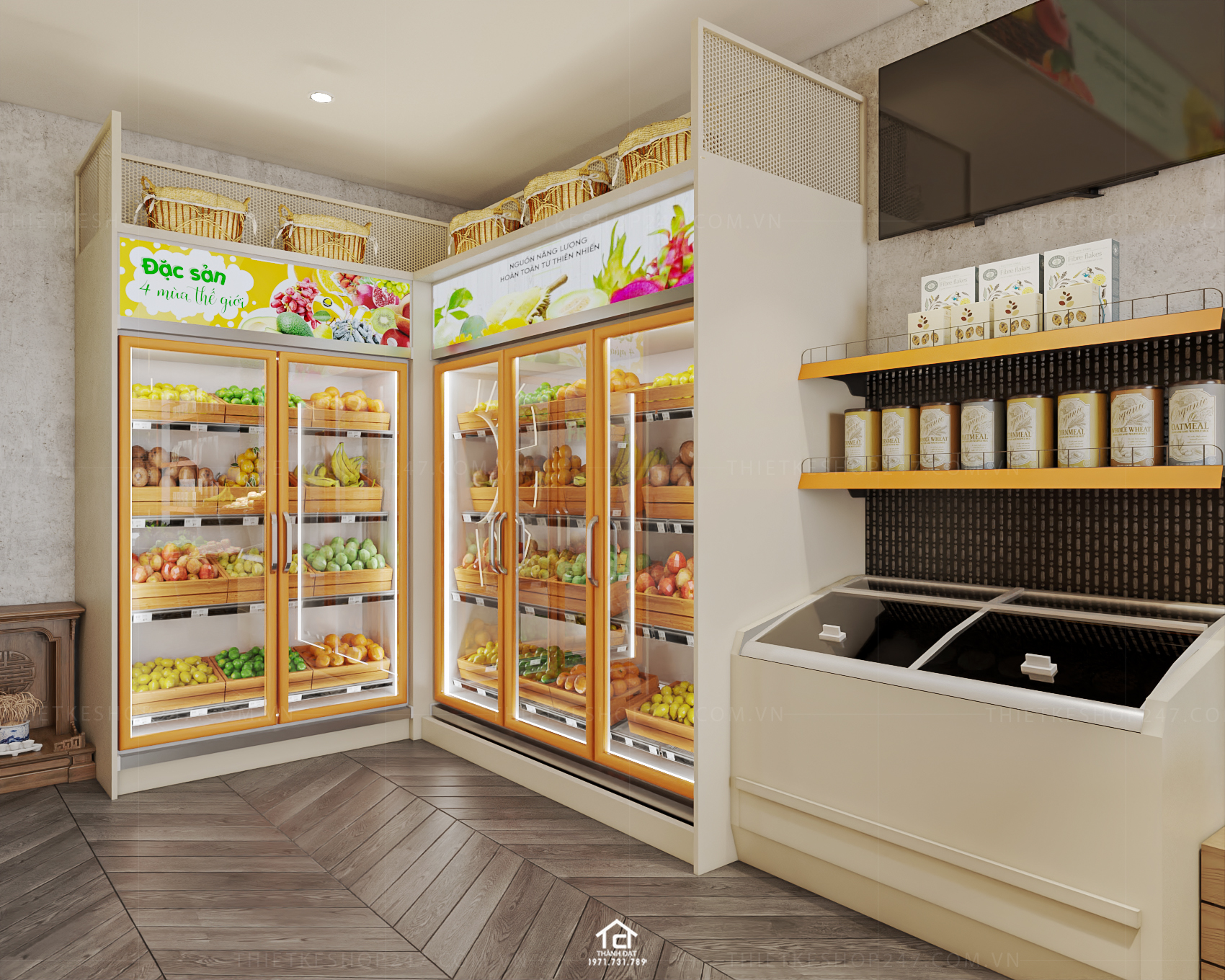 thiết kế siêu thị tiện ích tổng hợp đẹp lung linh