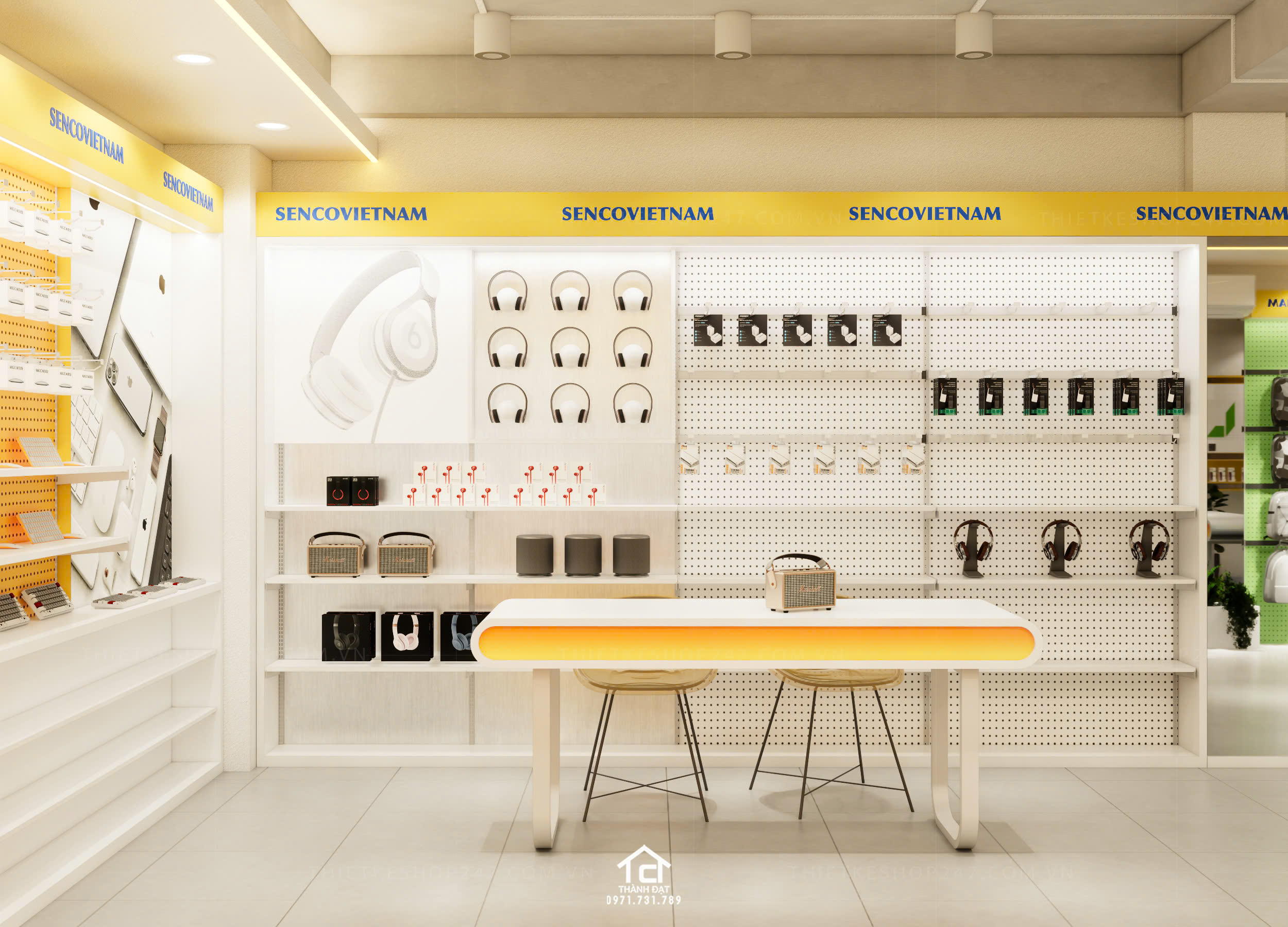 Thiết kế siêu thị tiện ích tổng hợp đẹp màu sắc