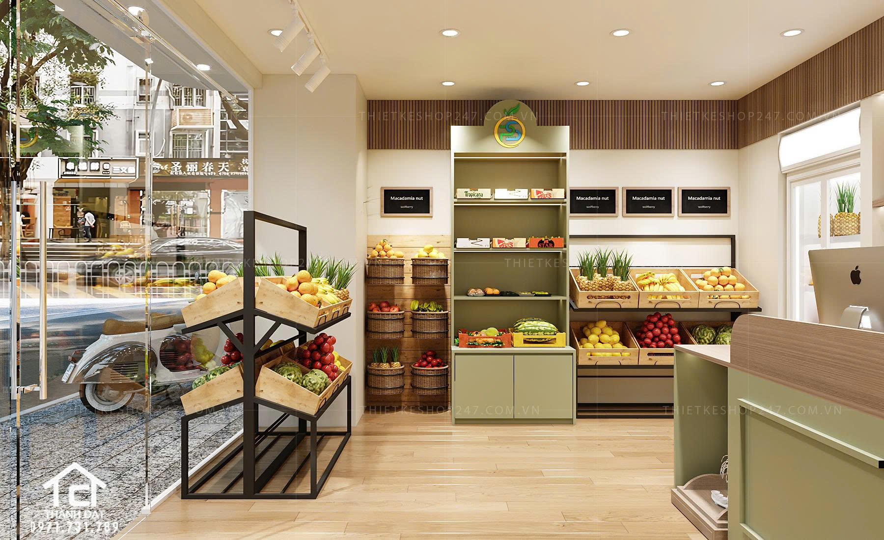 thiết kế siêu thị tiện ích tổng hợp đẹp