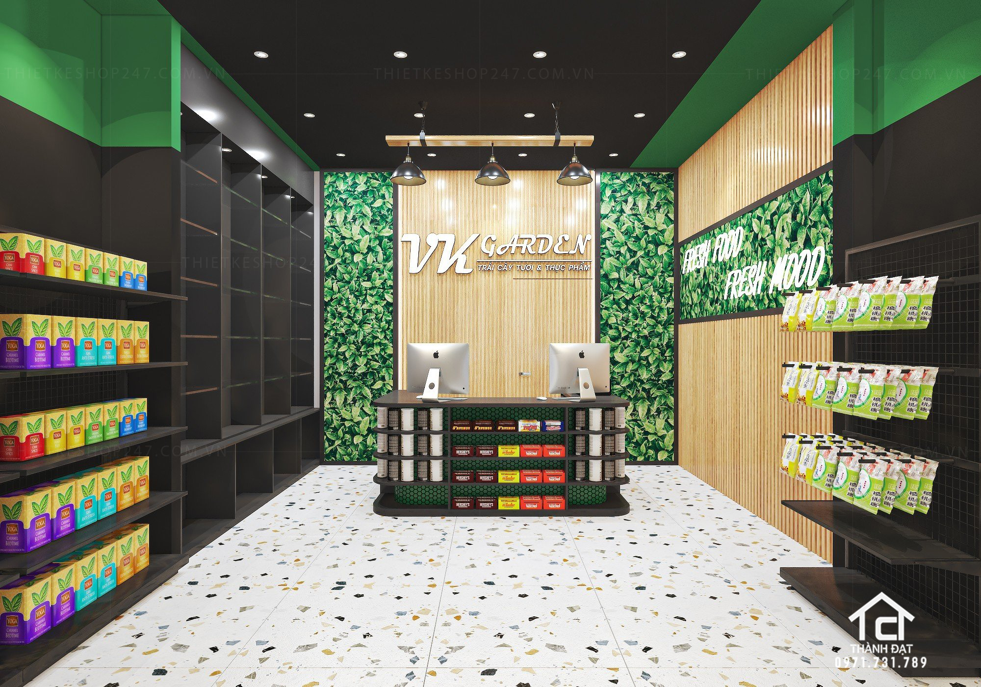 Thiết kế siêu thị tiện ích tổng hợp đẹp nổi bật