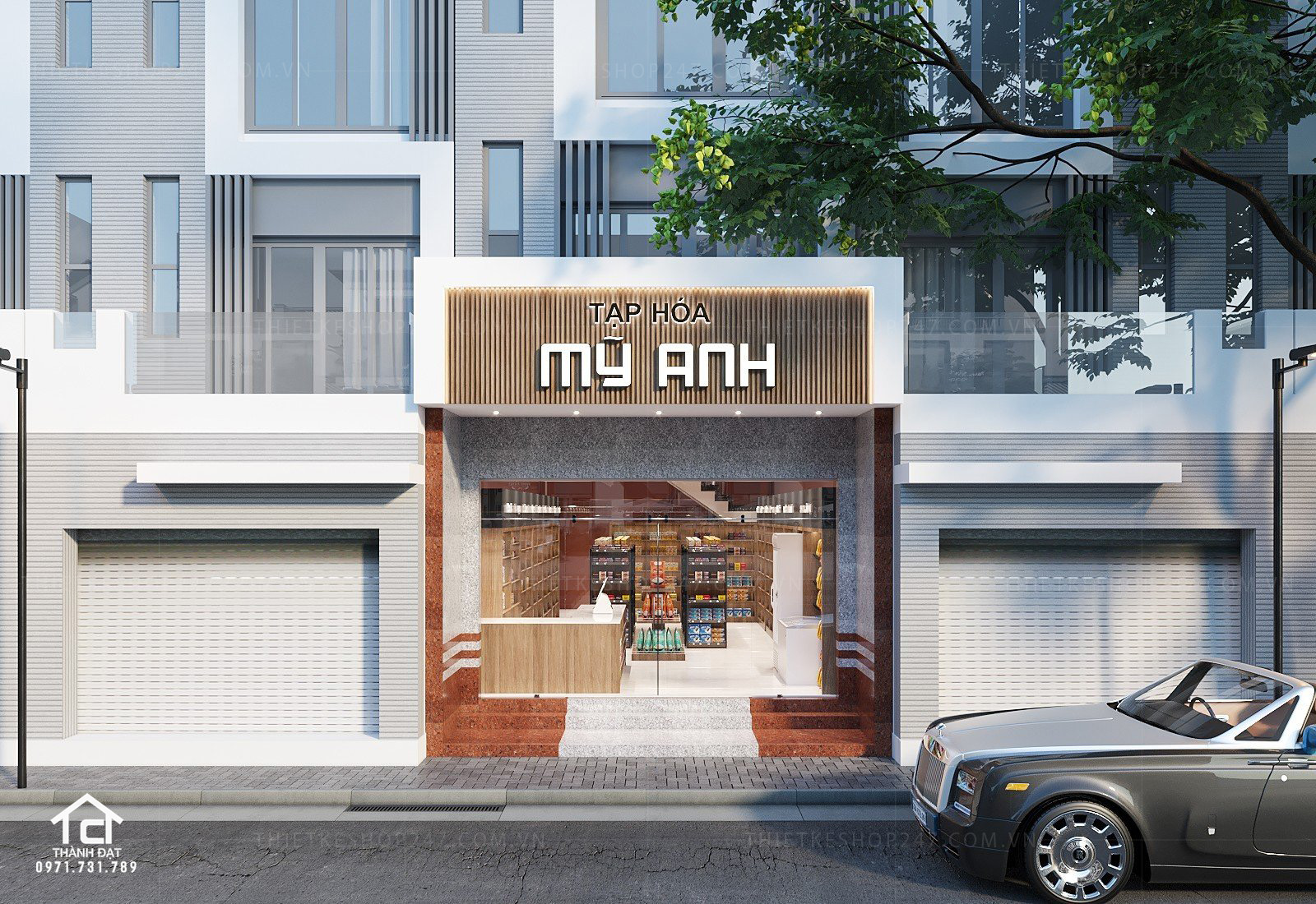 Thiết kế siêu thị tiện ích tổng hợp đẹp SANG TRỌNG