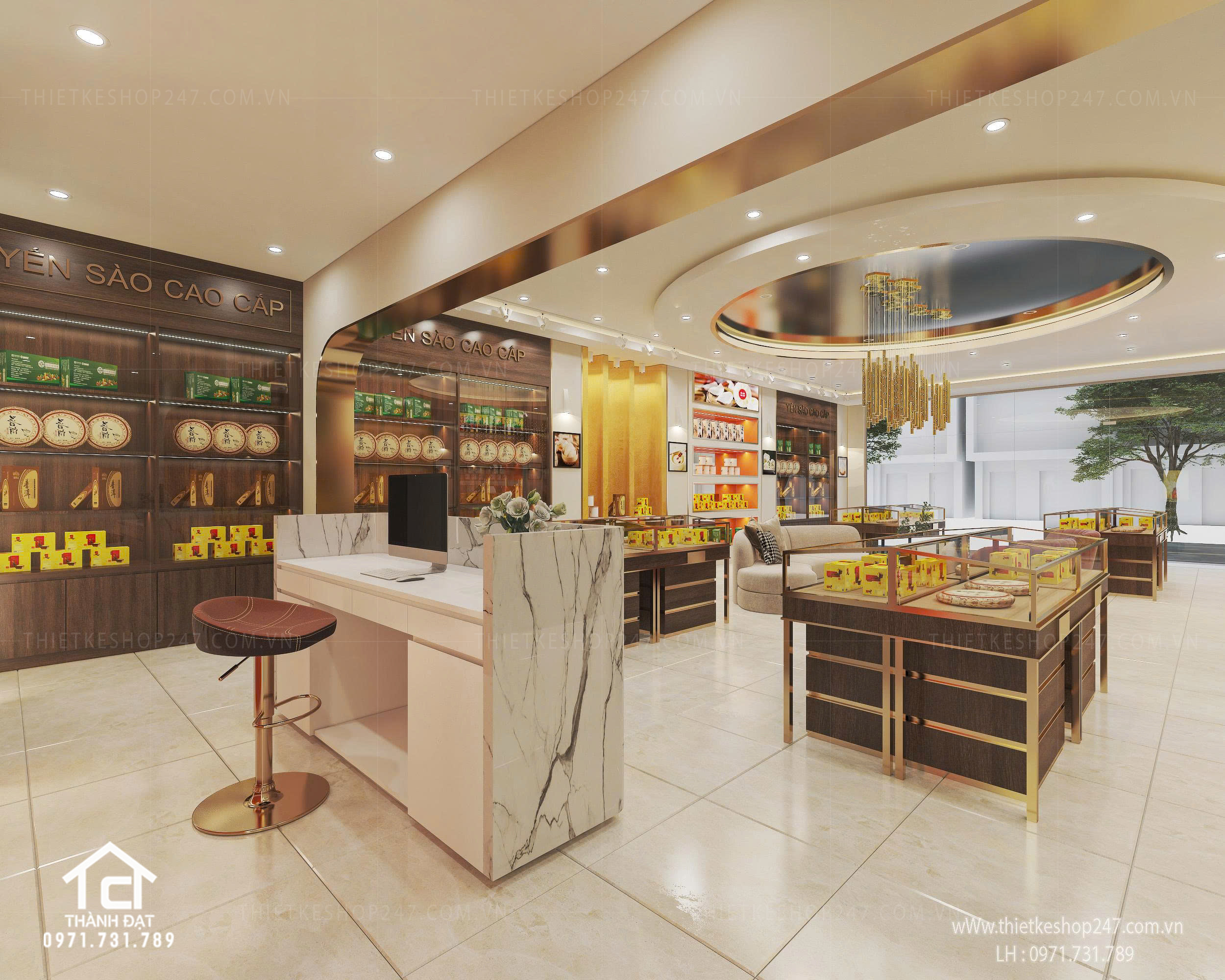 thiết kế siêu thị tiện ích tổng hợp đẹp sinh động