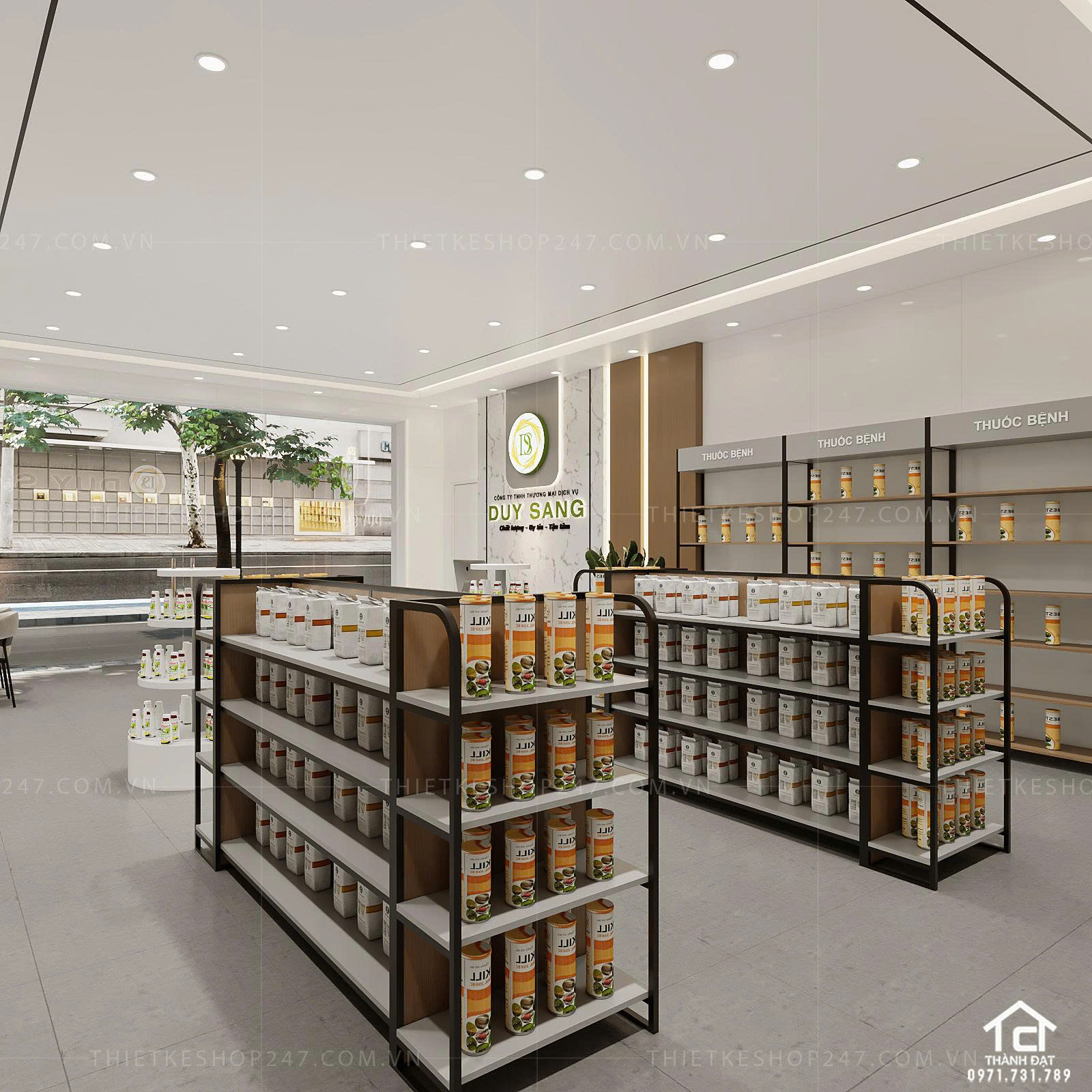 Thiết kế siêu thị tiện ích tổng hợp đẹp sinh động