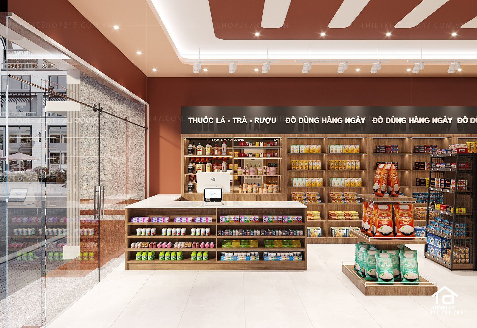 Thiết kế siêu thị tiện ích tổng hợp đẹp thu hút