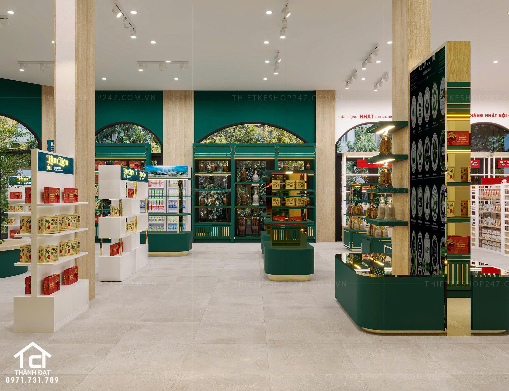 thiết kế siêu thị tiện ích tổng hợp đẹp thu hút