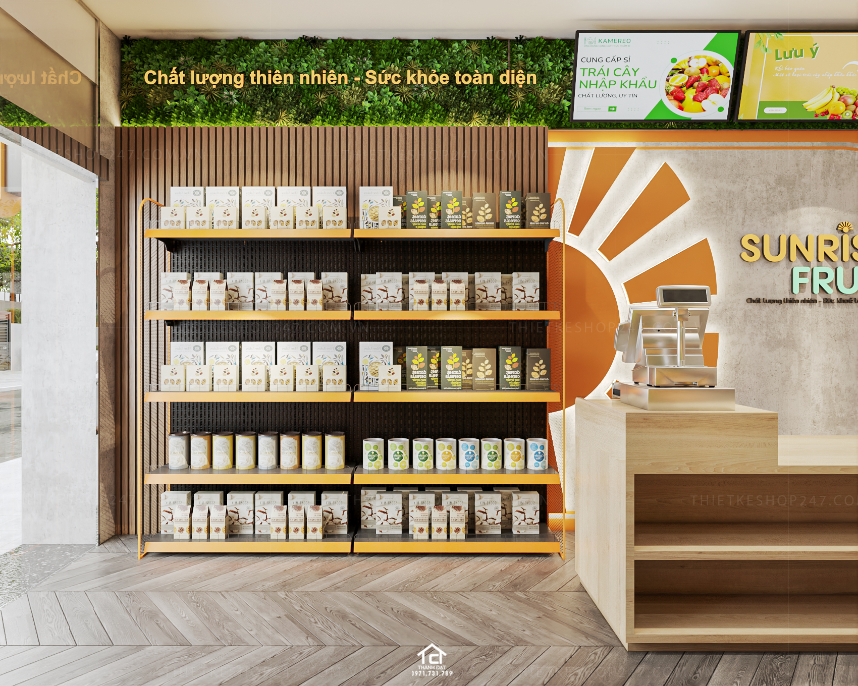 thiết kế siêu thị tiện ích tổng hợp đẹp trẻ trung