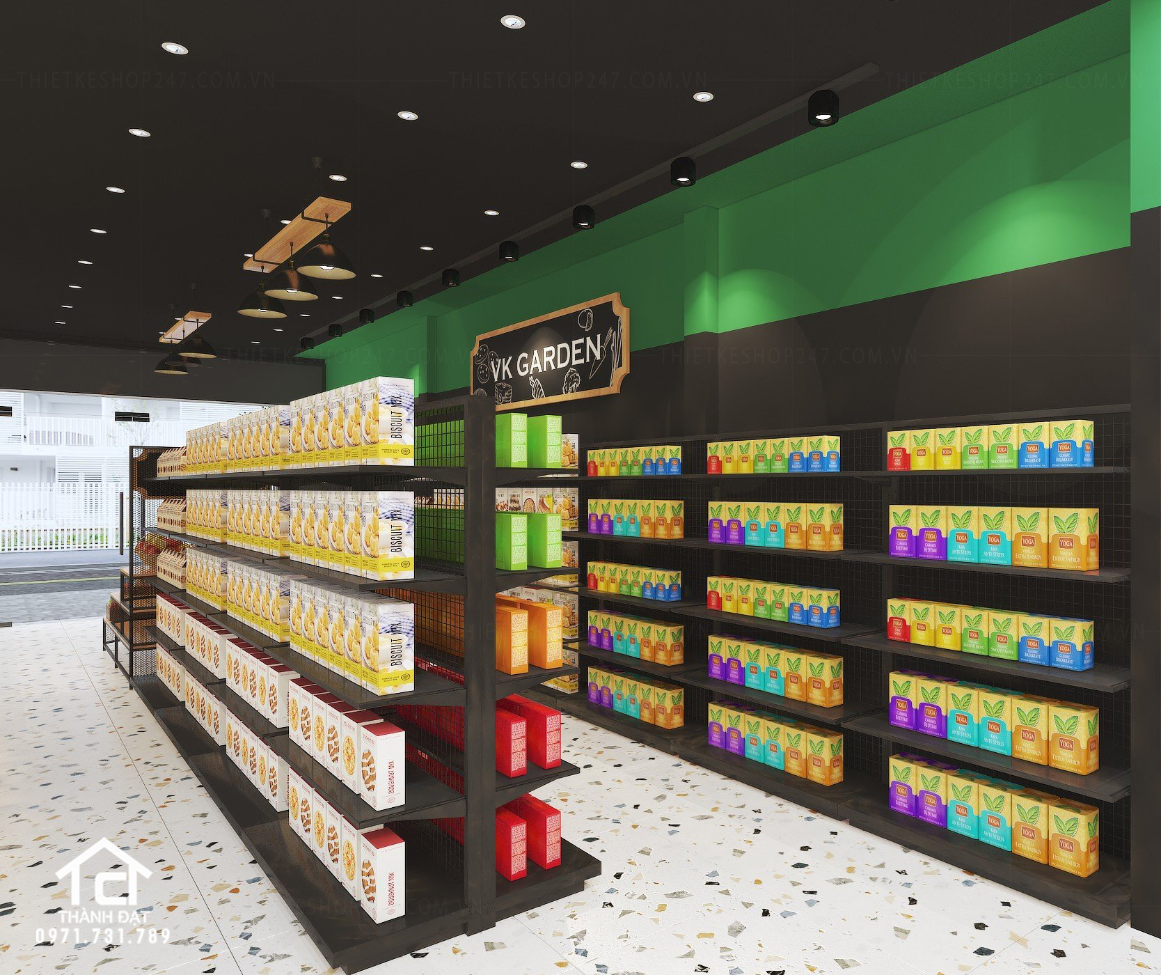 Thiết kế siêu thị tiện ích tổng hợp đẹp TRẺ TRUNG