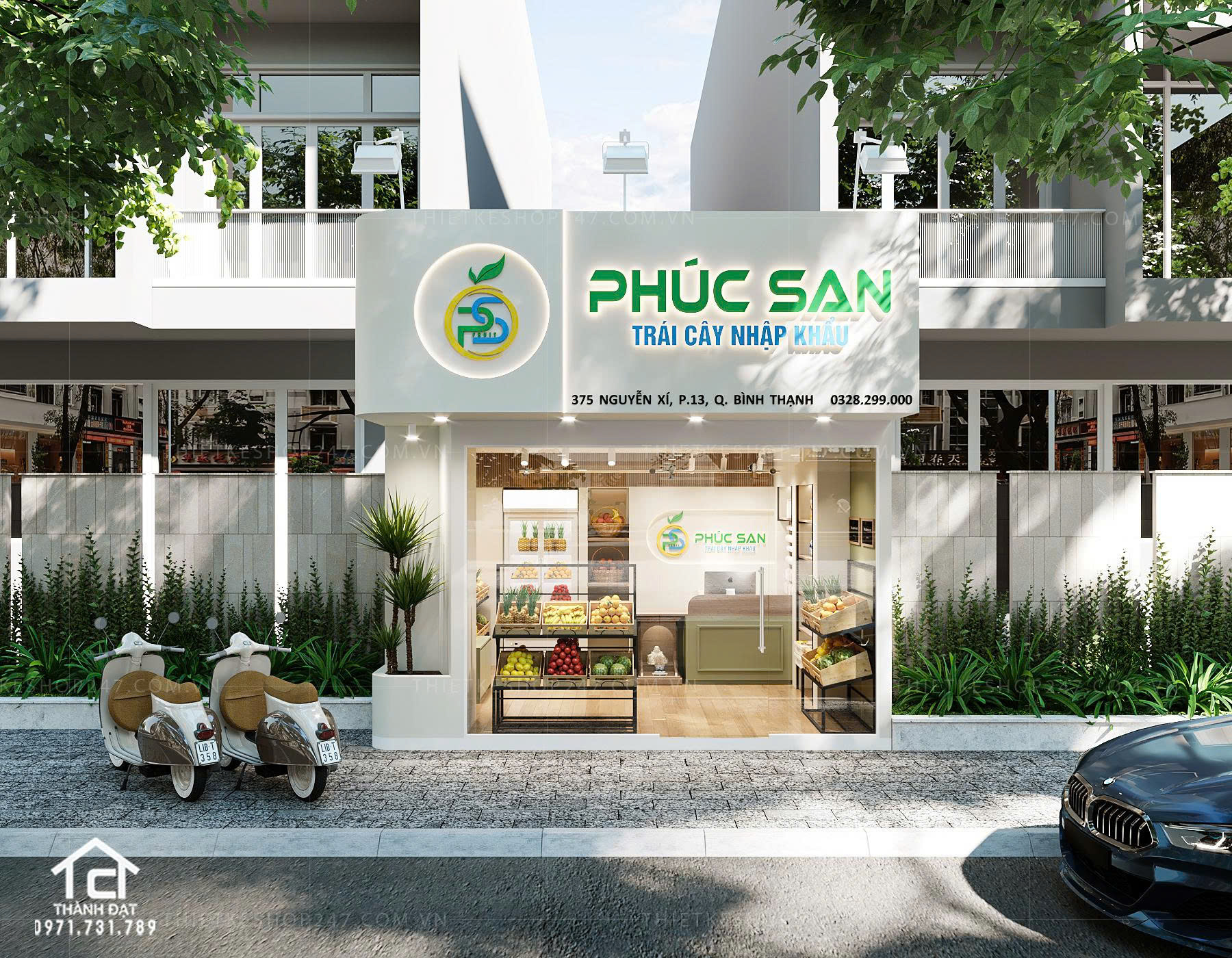 thiết kế siêu thị tiện ích tổng hợp đẹp