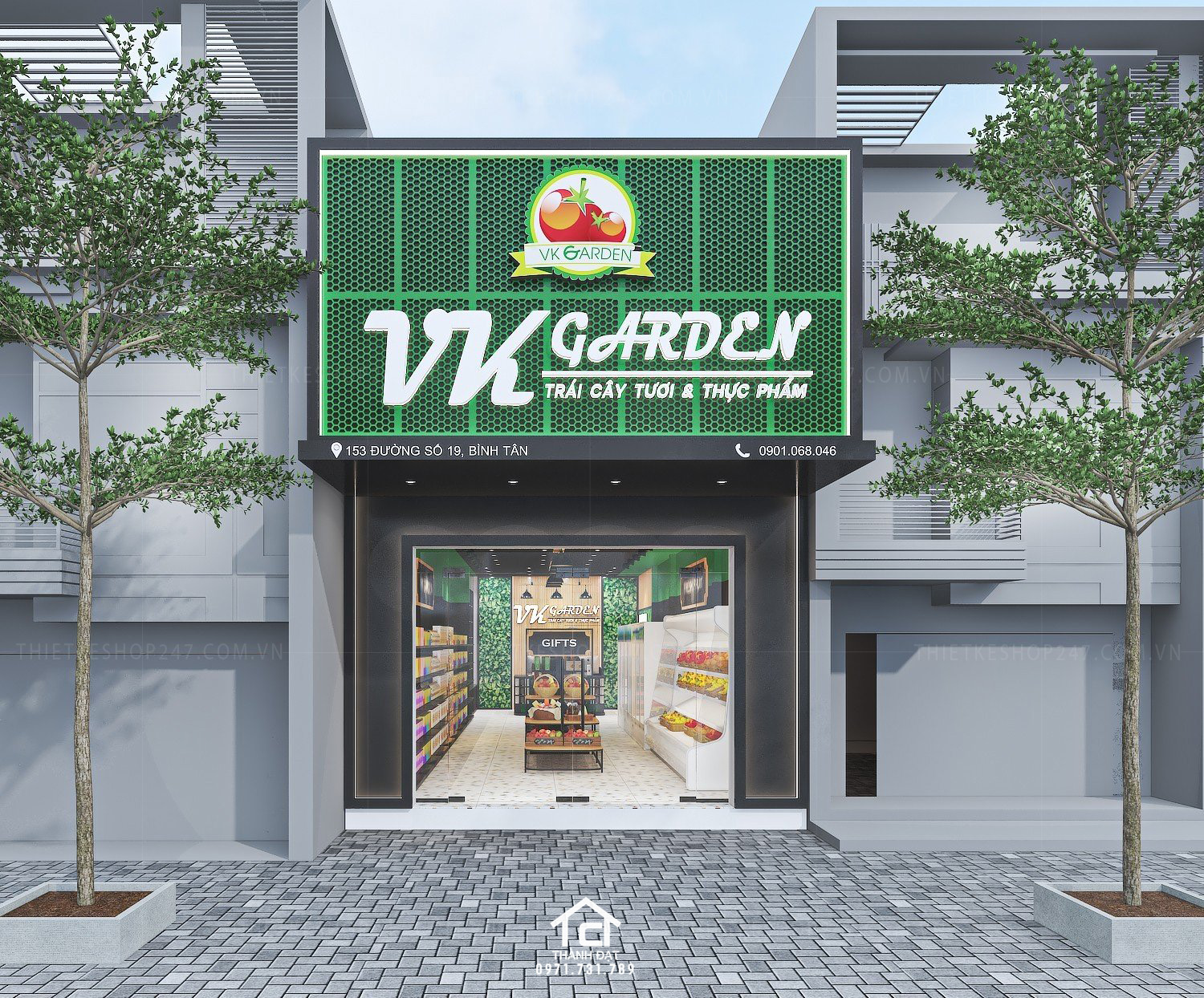 Thiết kế siêu thị tiện ích tổng hợp đẹp