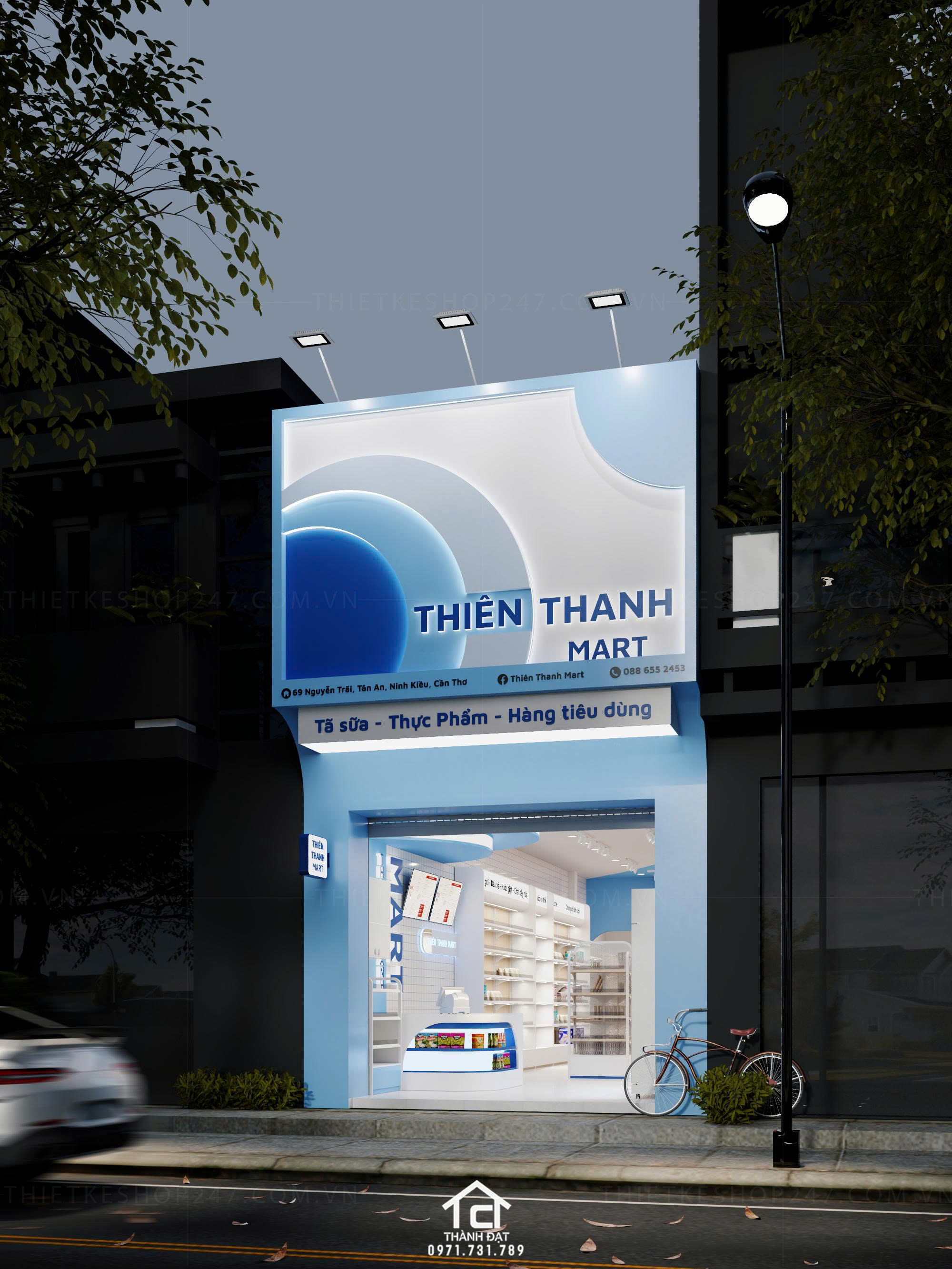 thiết kế siêu thị tiện ích tổng hợp đẹp