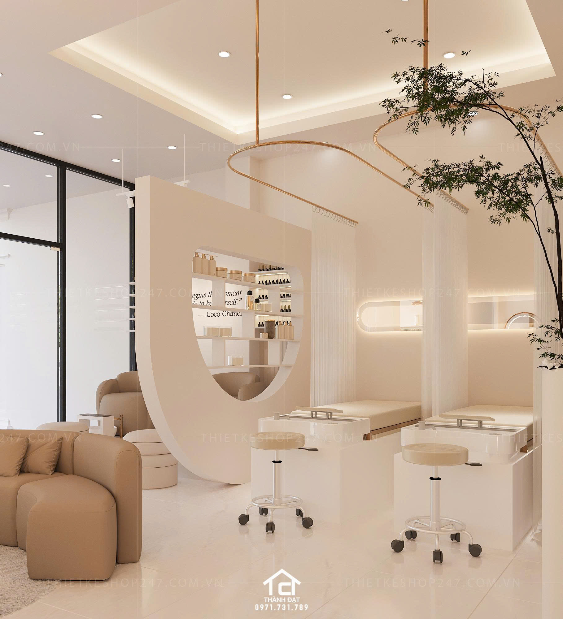 thiết kế spa đẹp thu hút