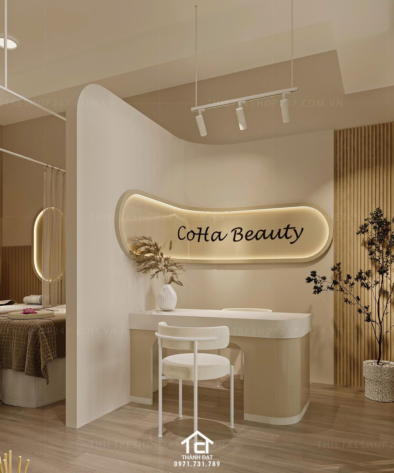 thiết kế spa đẹp ấn tượng
