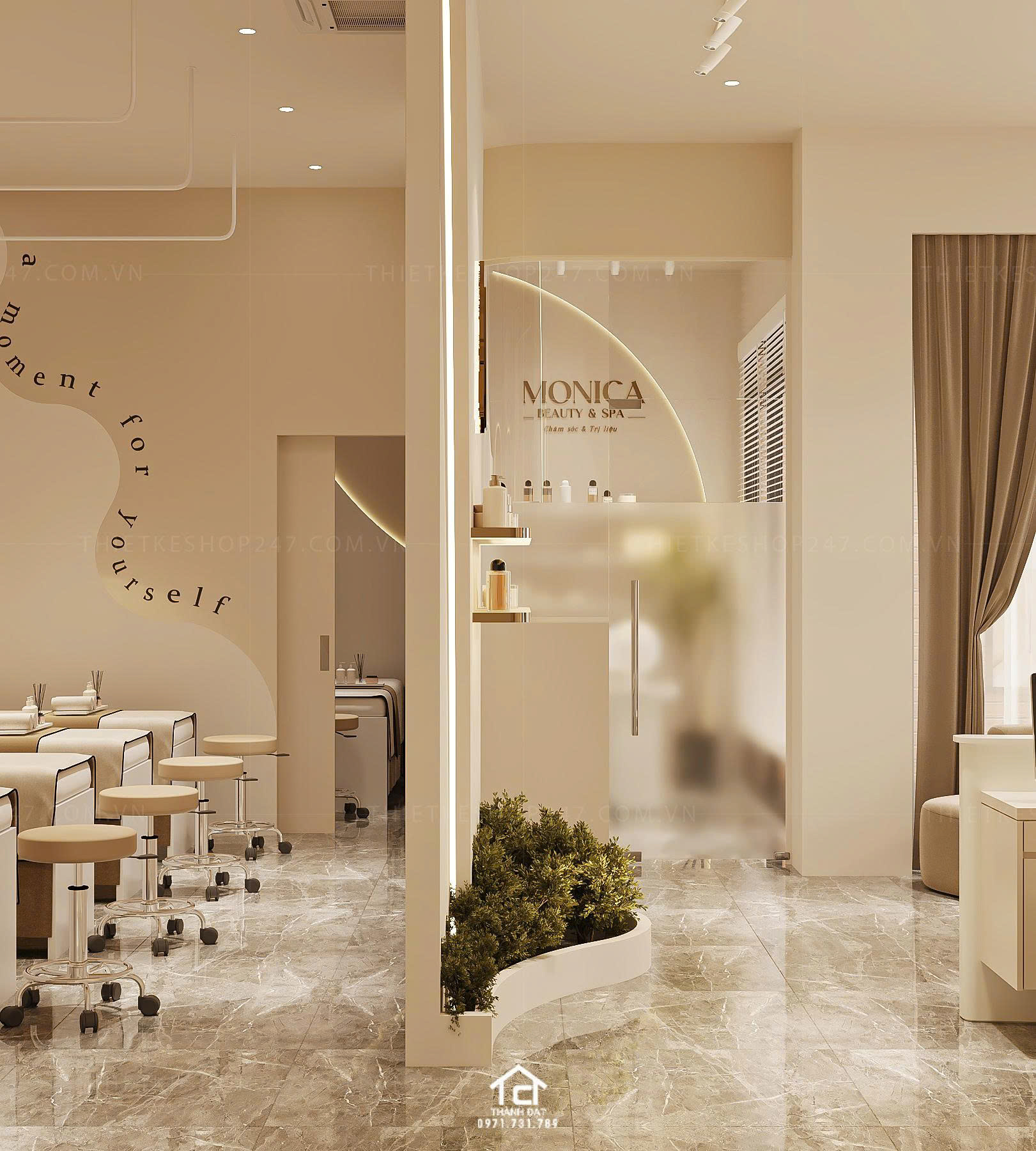 thiết kế spa đẹp ấn tượng